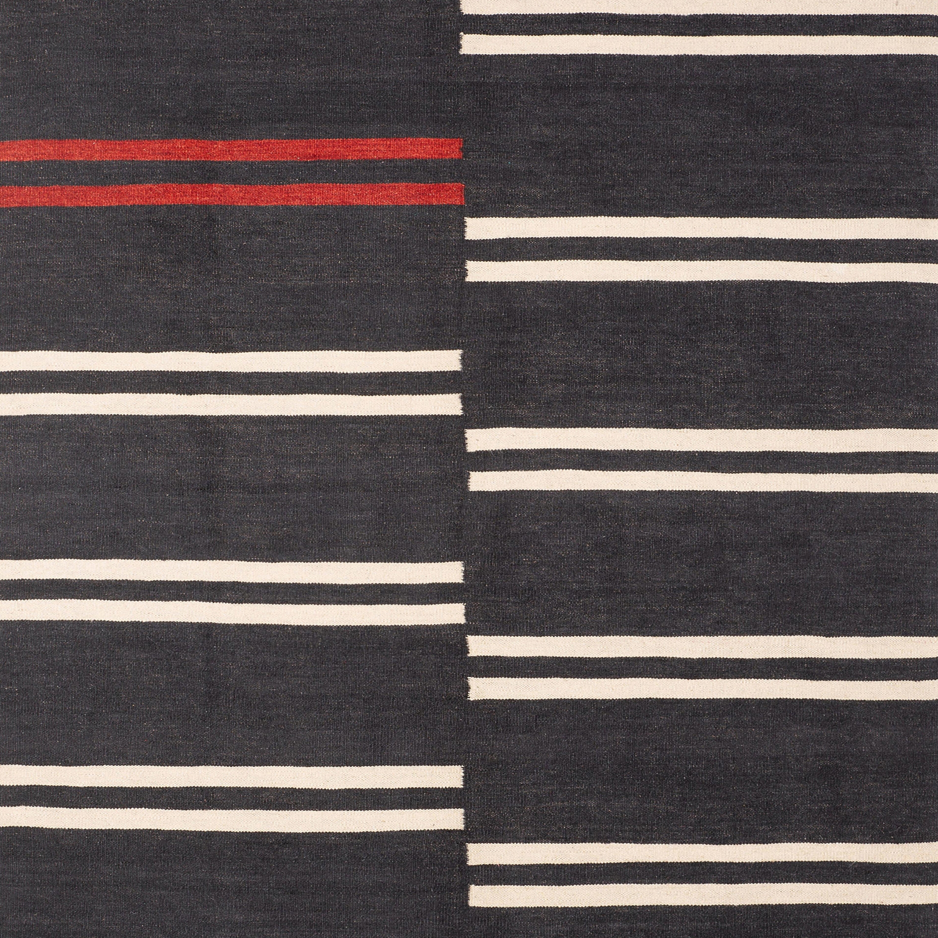 Essentials kilim rug collection | Black Mazandaran kilim rug