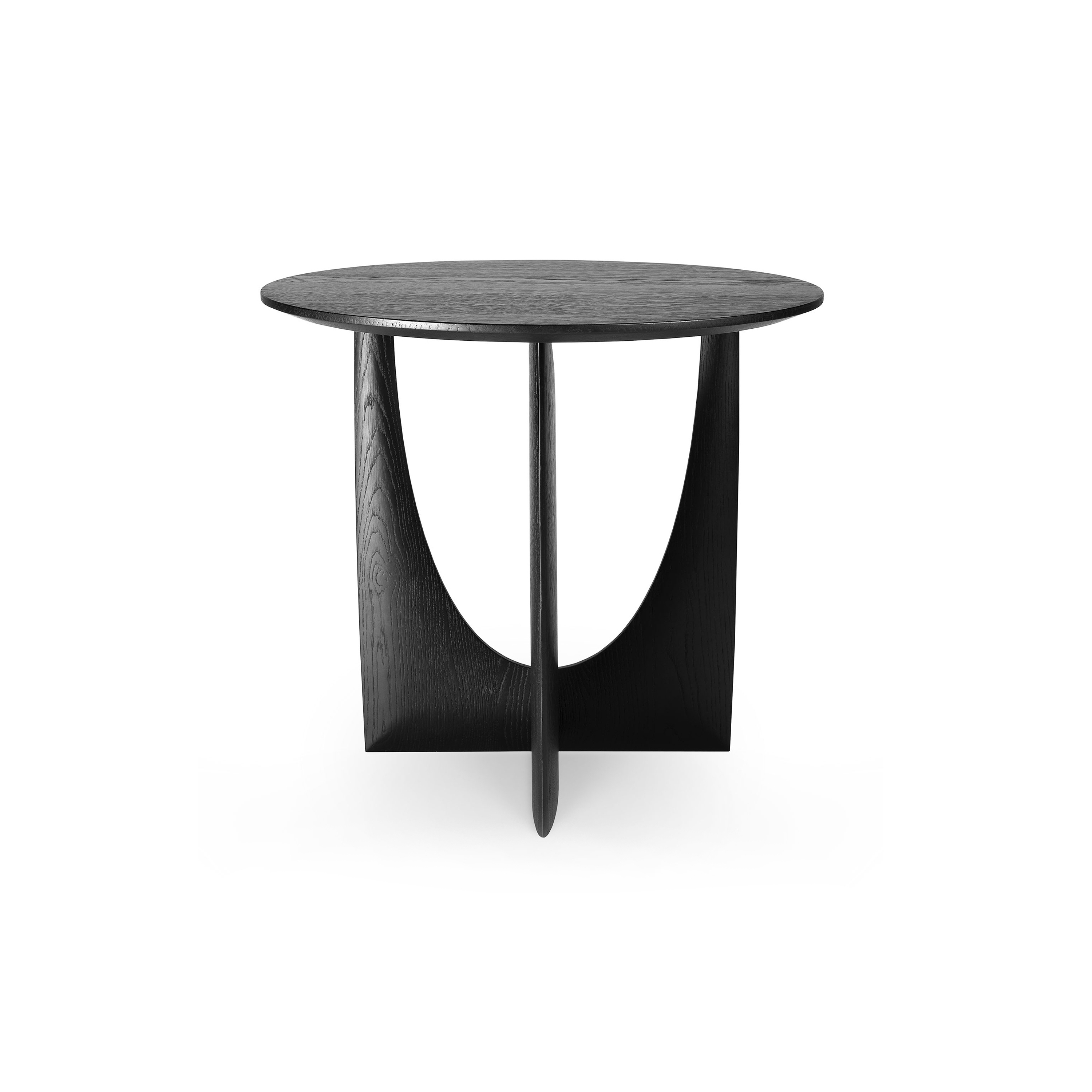 Geometric | Oak black side table - varnished