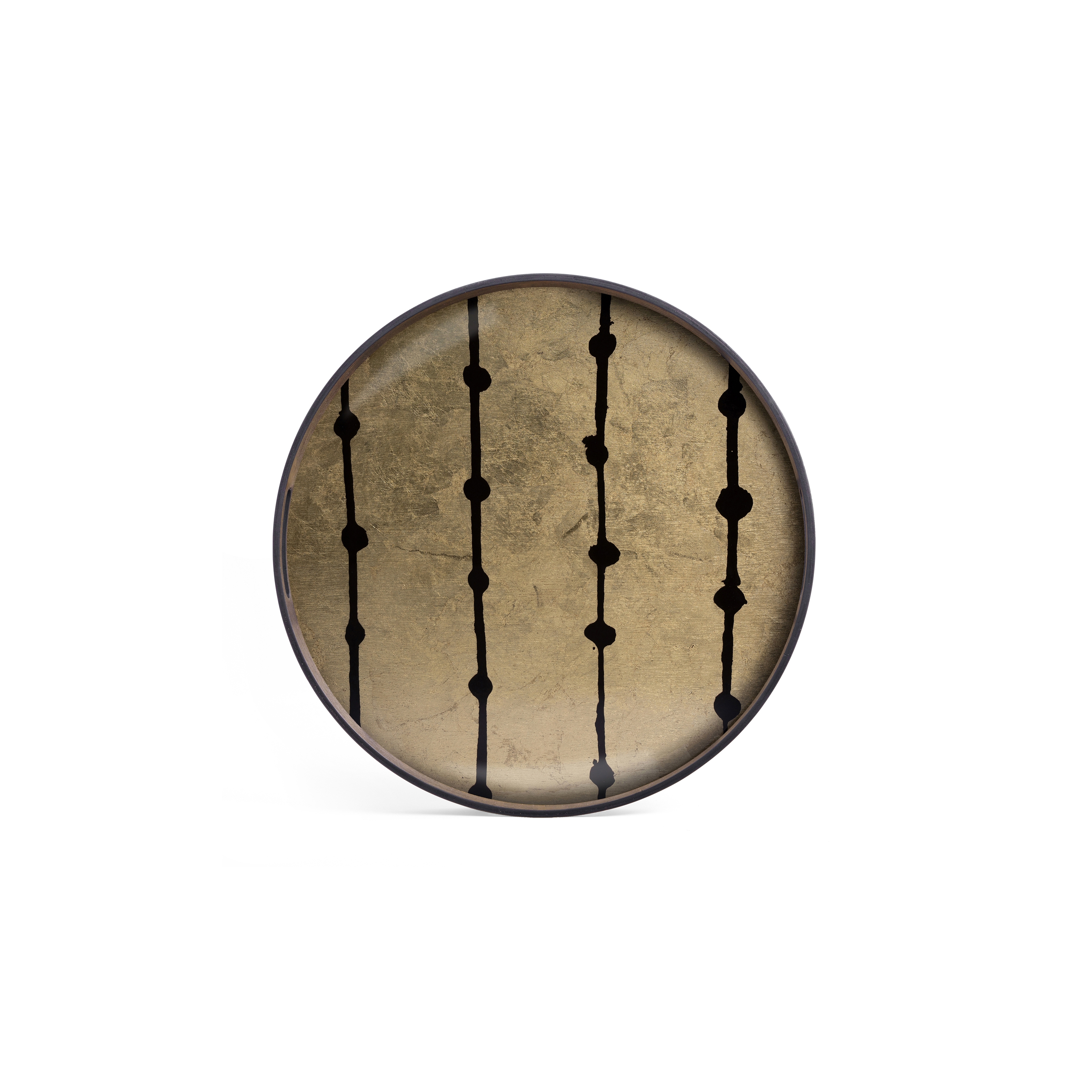 Produkt Gilded Layers tray collection | Brown Dots glass tray - round - S des Herstellers Ethnicraft anzeigen