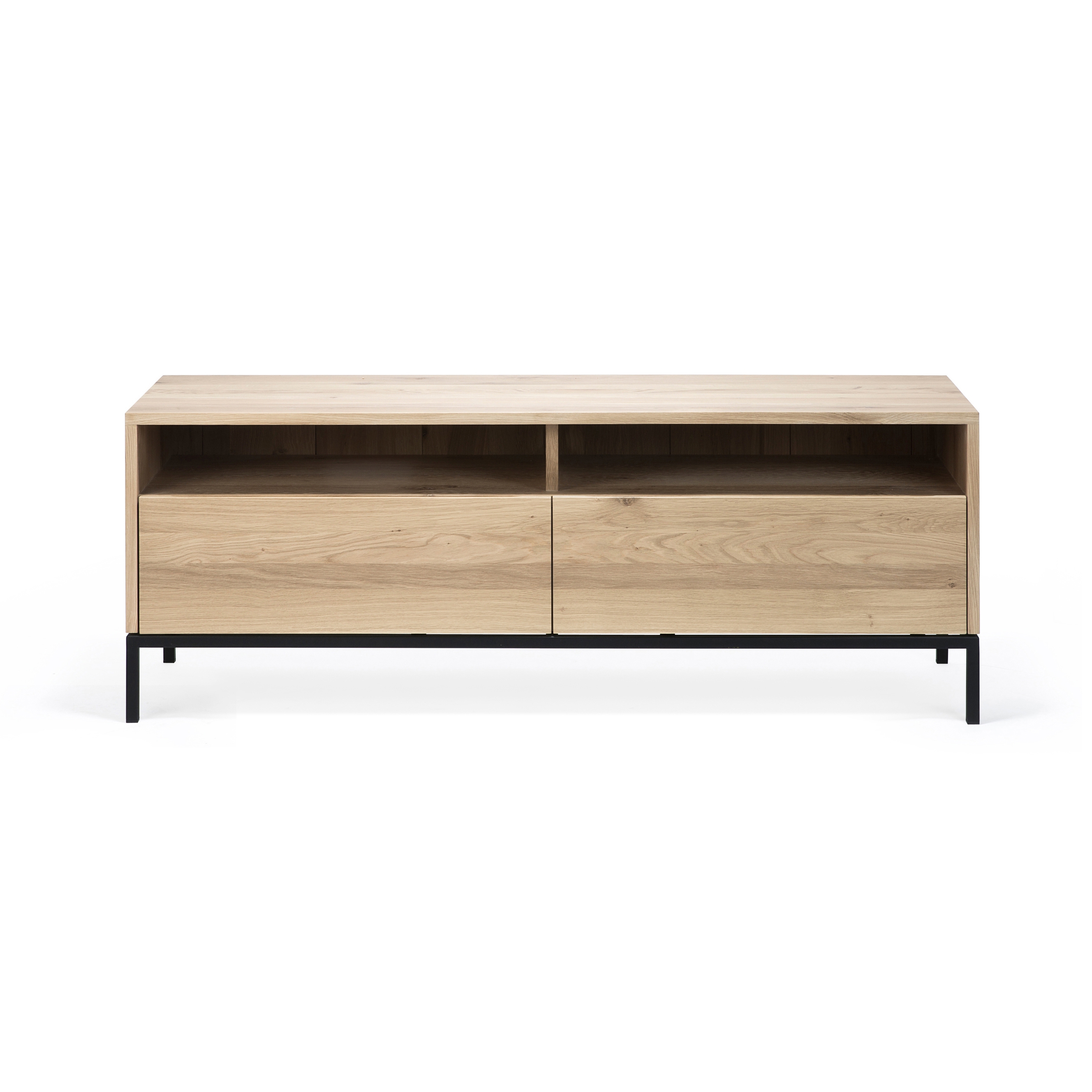 Produkt Ligna | Oak TV Cupboard - 2 drawers - black metal legs des Herstellers Ethnicraft anzeigen