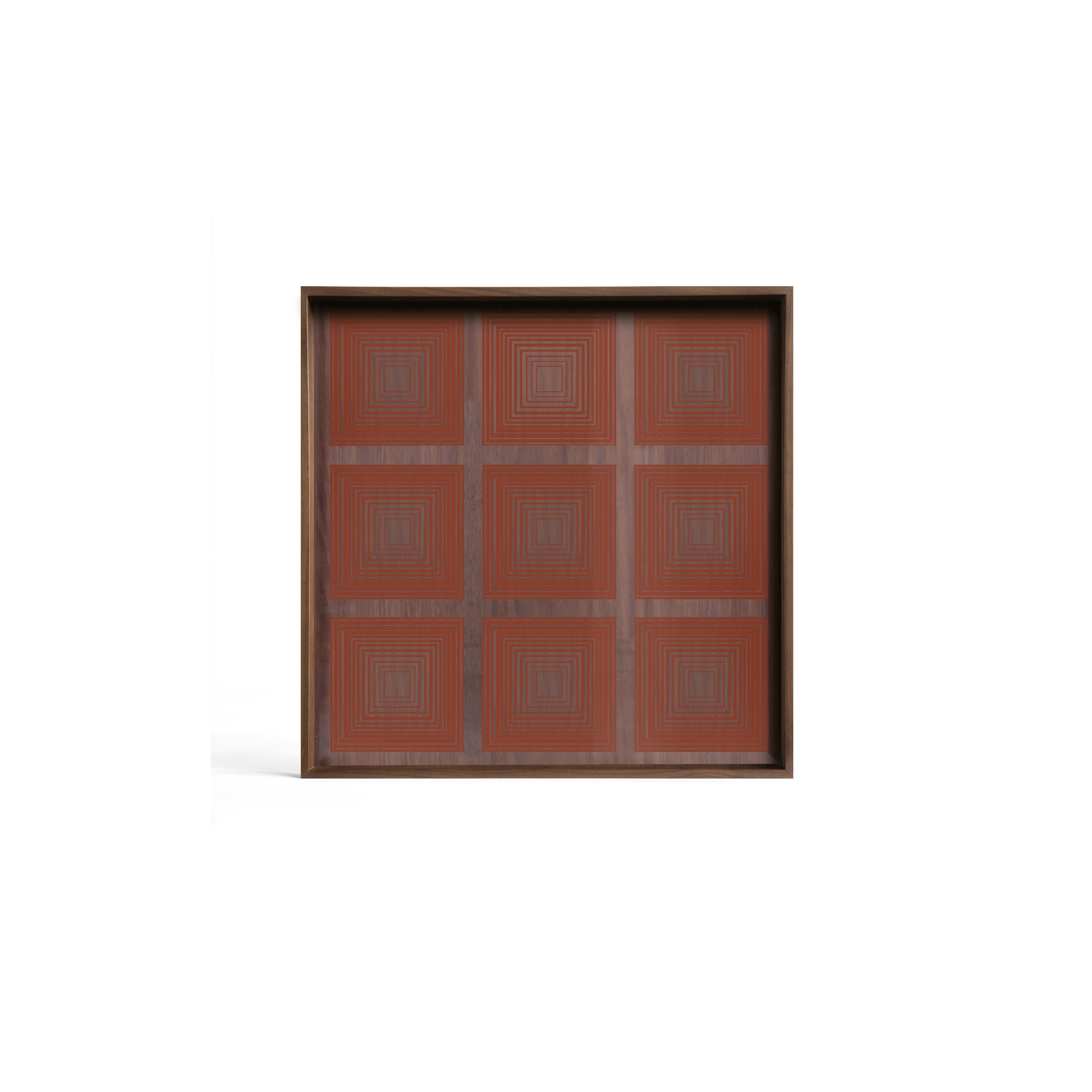 Produkt Linear Flow tray collection | Pumpkin Squares glass tray - square - S des Herstellers Ethnicraft anzeigen