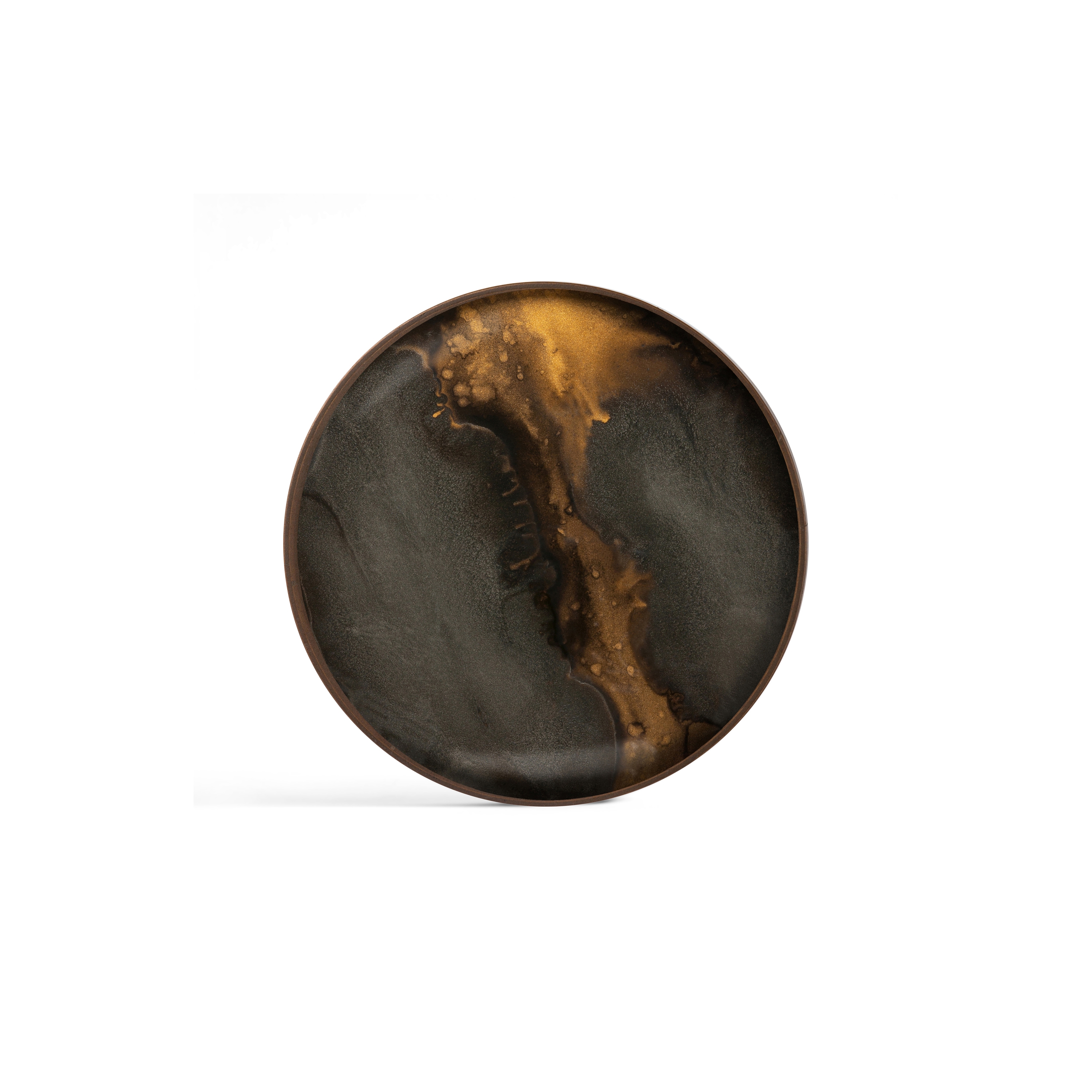 Produkt Linear Flow tray collection | Bronze Organic glass valet tray - round - L des Herstellers Ethnicraft anzeigen