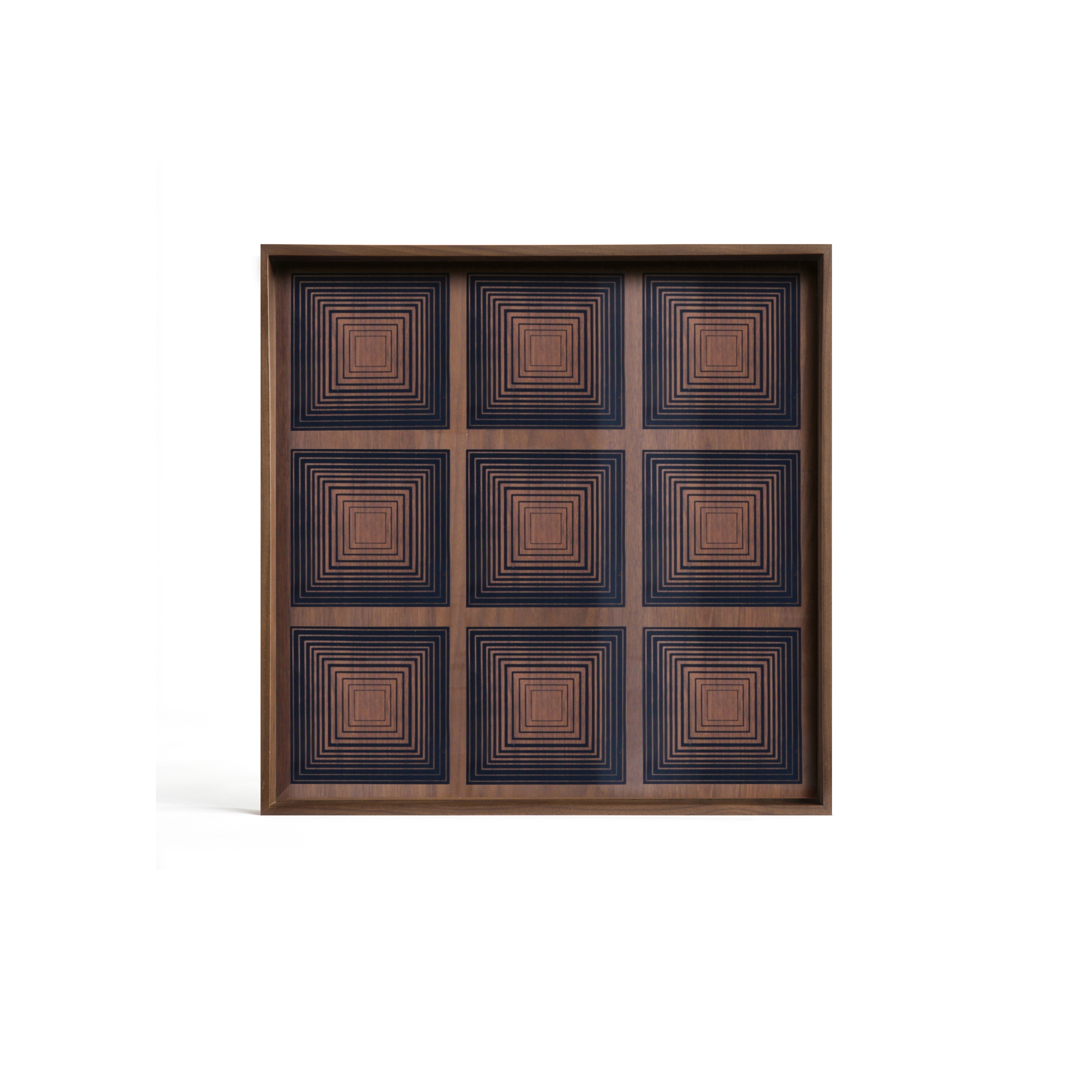 Produkt Linear Flow tray collection | Ink Squares glass tray - square - L des Herstellers Ethnicraft anzeigen
