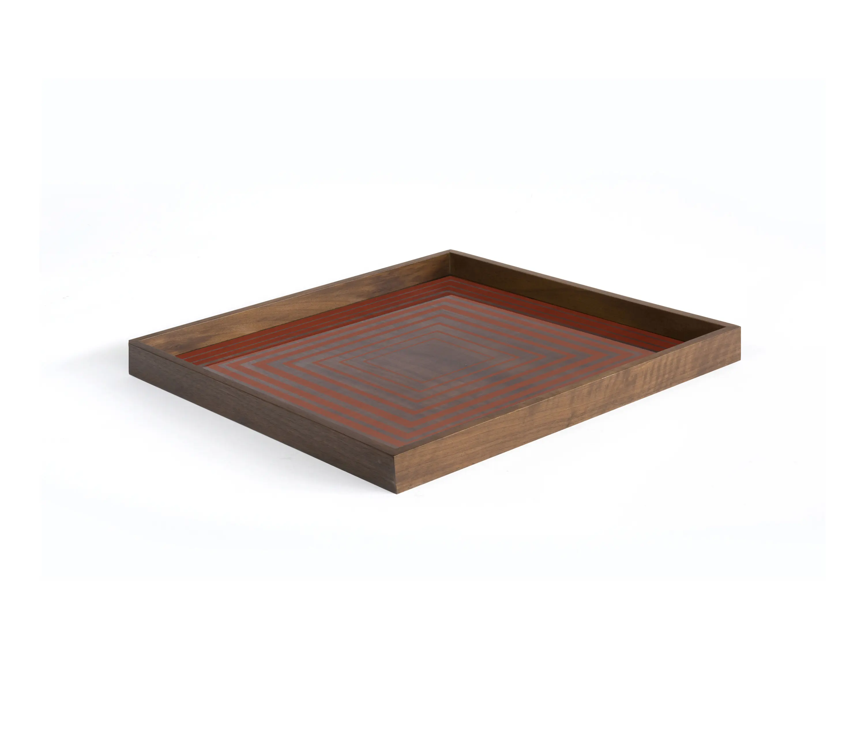 Ethnicraft - Linear Flow tray collection | Pumpkin Square glass tray - square - L