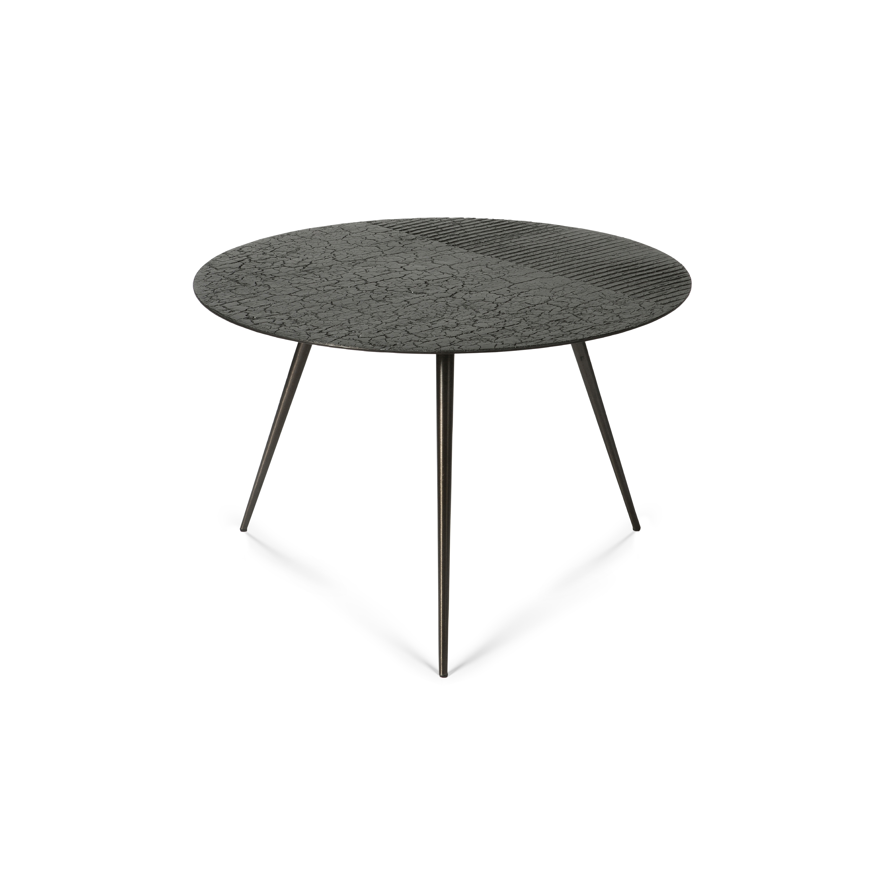 Luna | Coffee table - lava linear - black