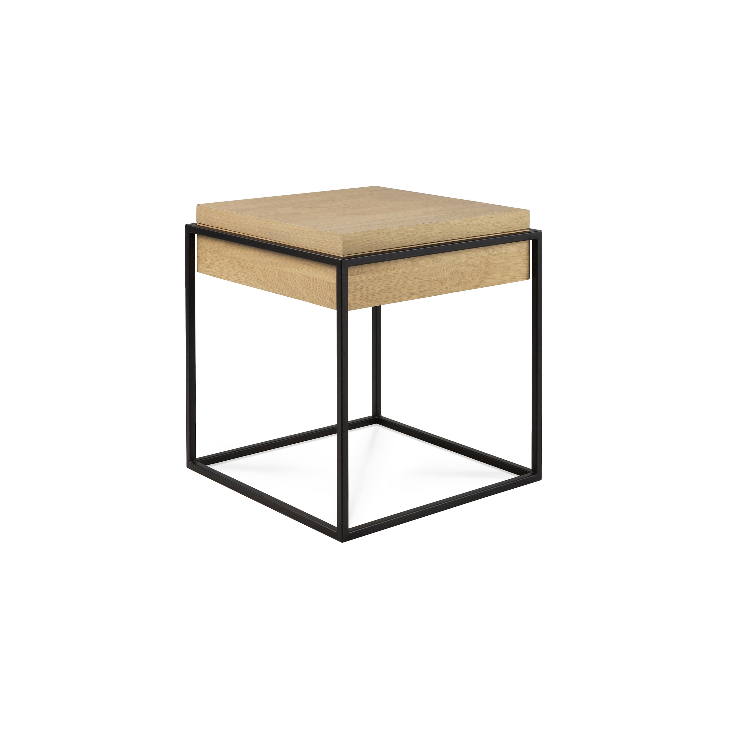Display product Monolit | Oak side table - black metal - removable cover from manufacturer Ethnicraft