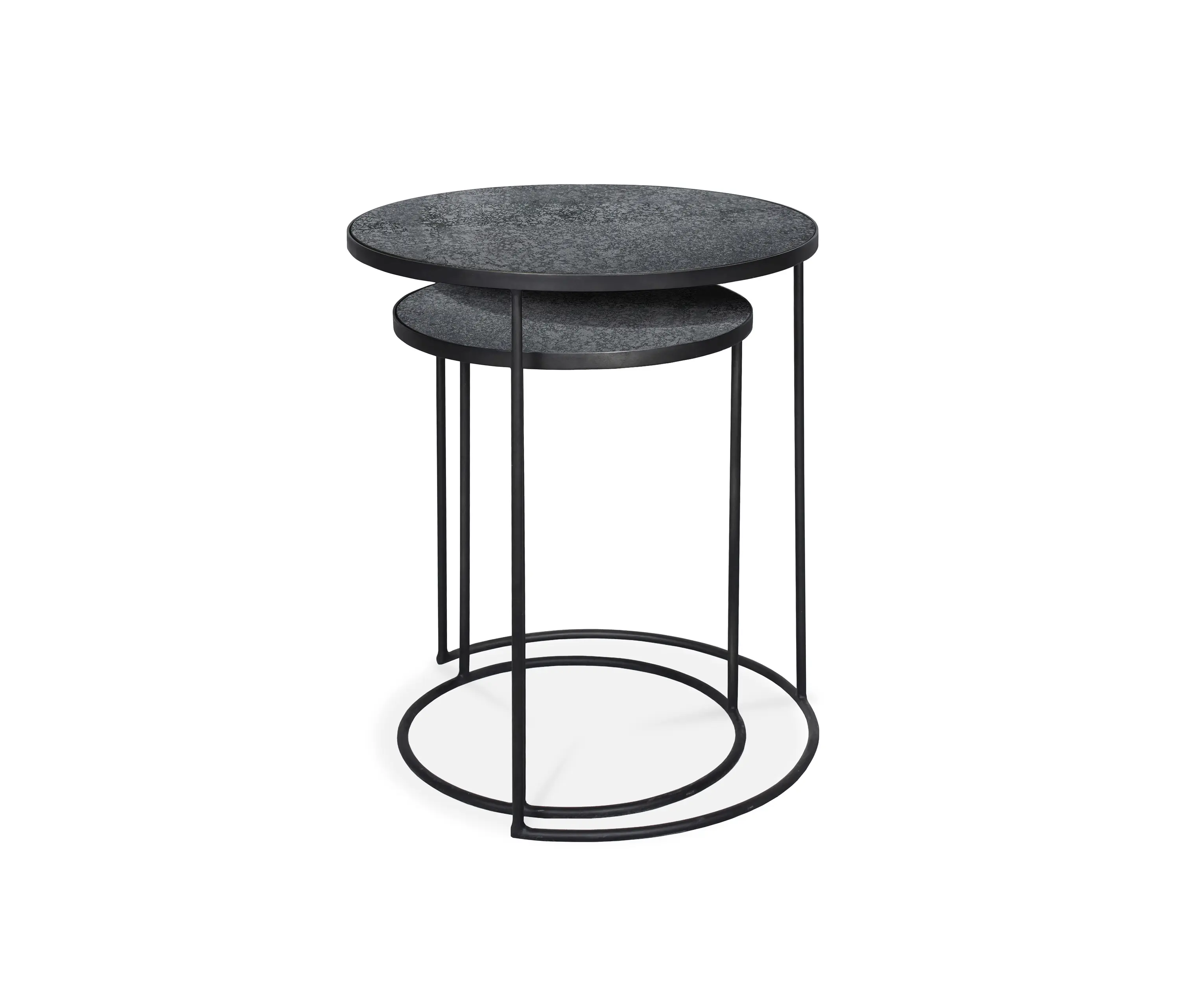 Ethnicraft - Nesting | Charcoal side table - set of 2