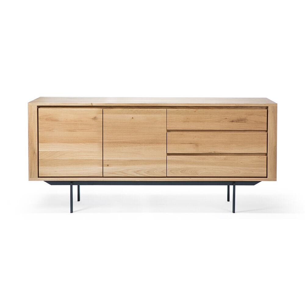 Afficher le produit Shadow | Oak sideboard - 2 doors - 3 drawers - black metal legs du fabricant Ethnicraft