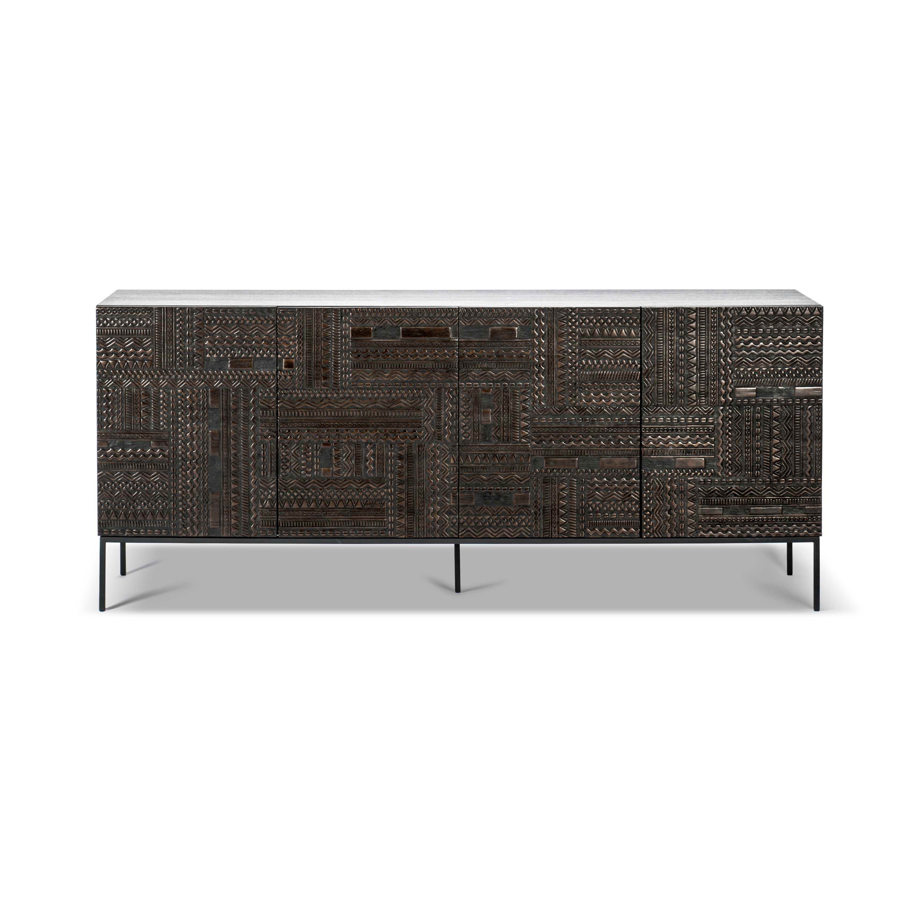Mostra il prodotto Tabwa | Teak black sideboard - 4 doors - varnished del produttore Ethnicraft