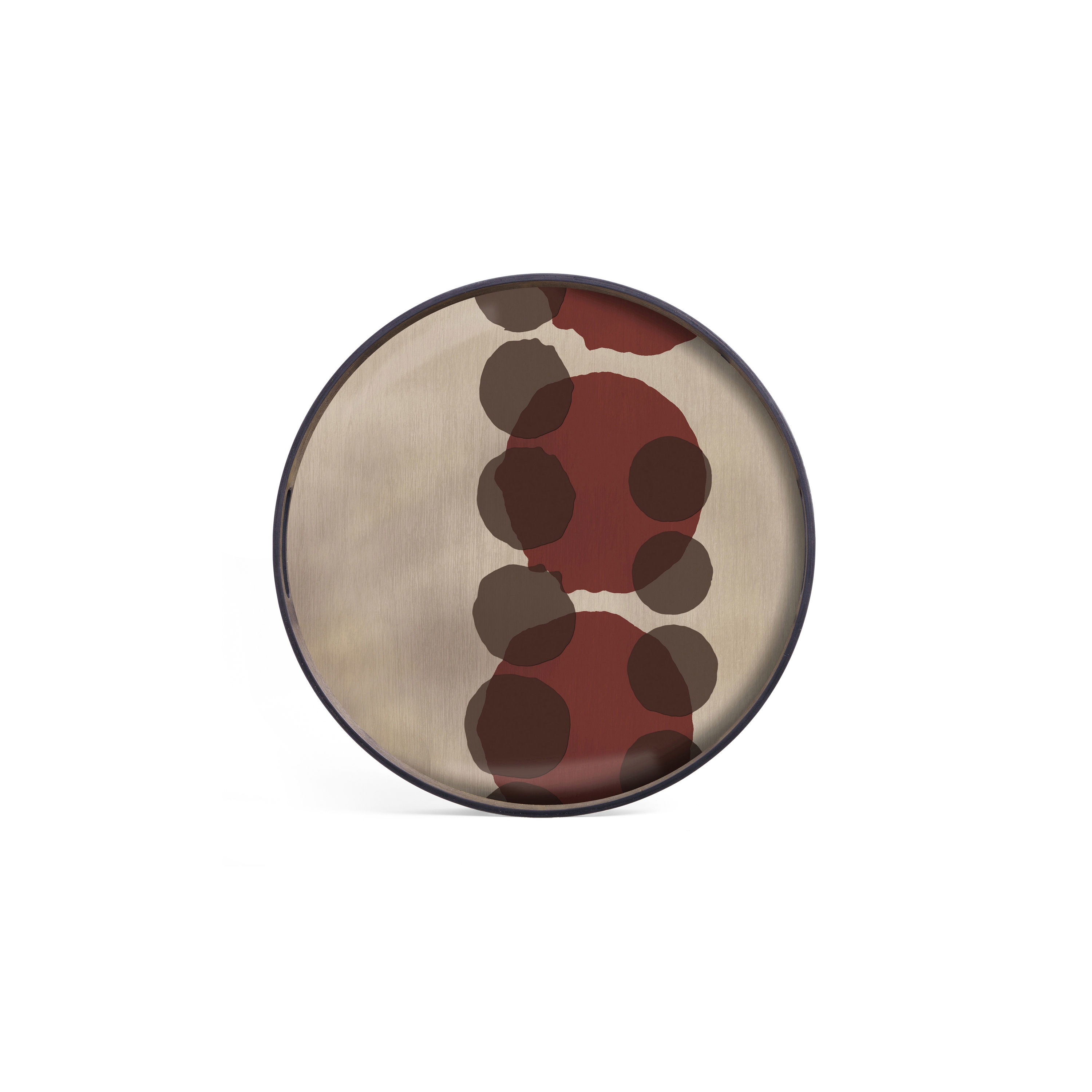 Translucent Silhouettes tray collection | Pinot Layered Dots glass tray - round - S