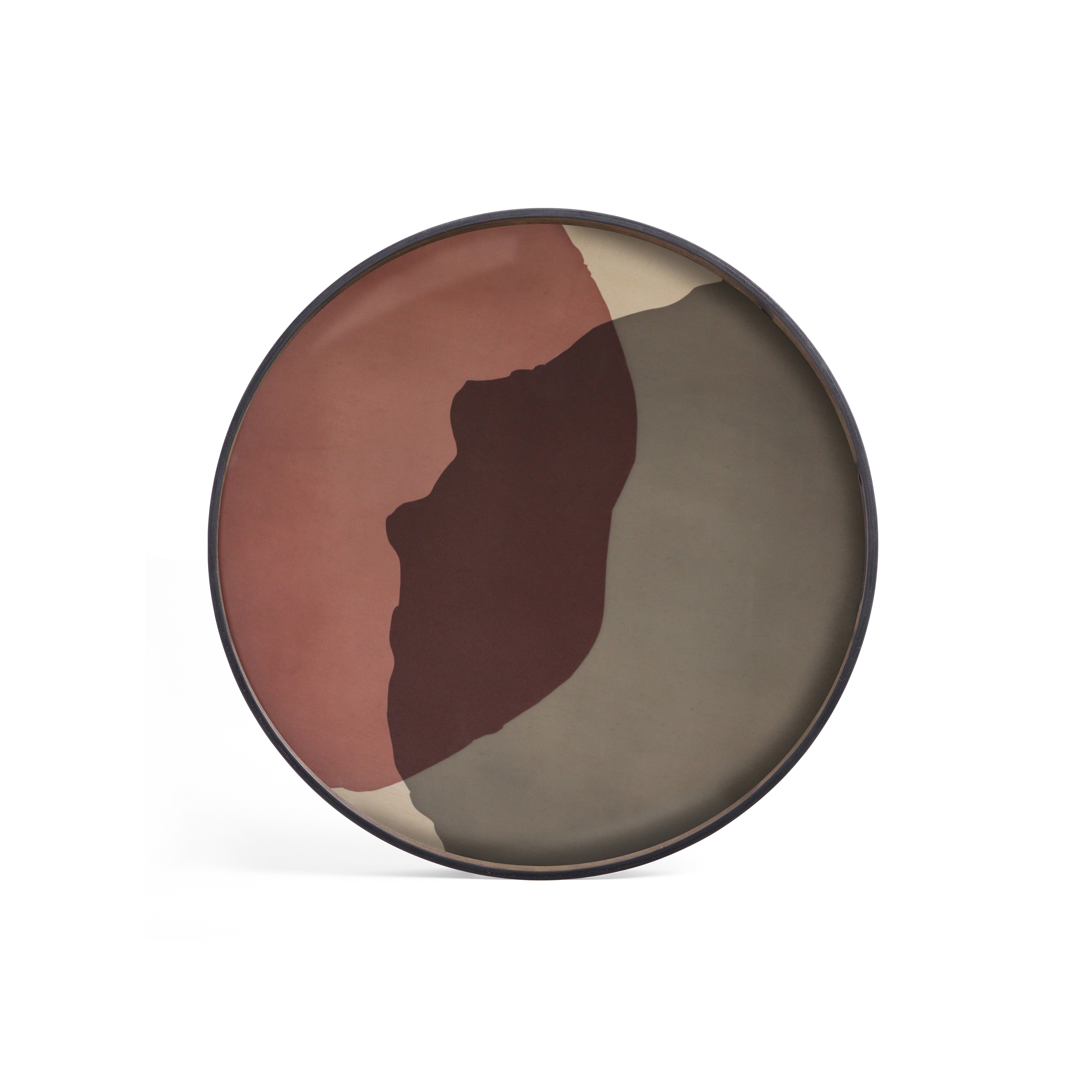 Translucent Silhouettes tray collection | Pinot Combined Dots glass tray - round - XL