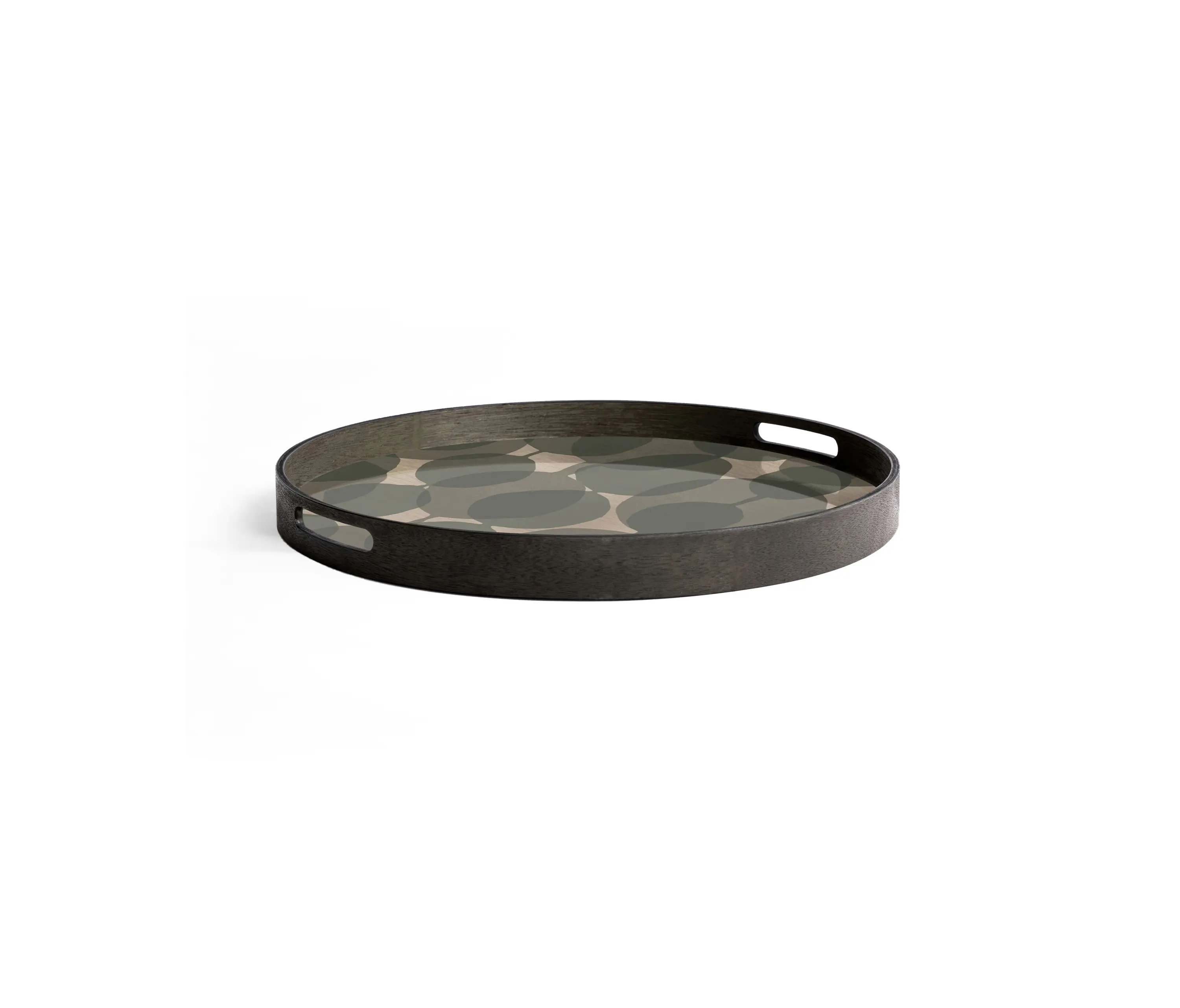 Ethnicraft - Translucent Silhouettes tray collection | Connected Dots glass tray - round - S