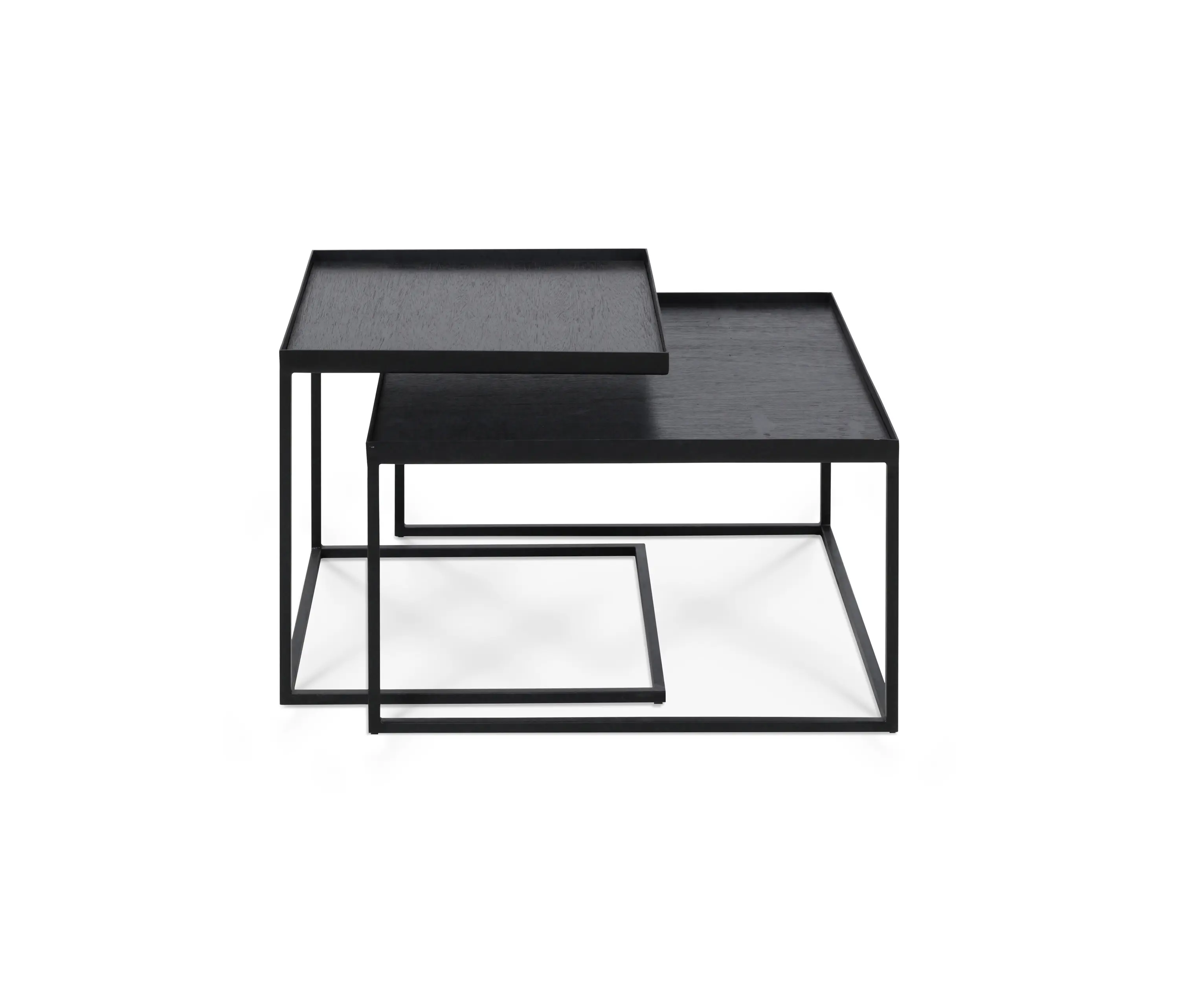 Ethnicraft - Tray tables | Square tray coffee table set - S/L (trays not included)