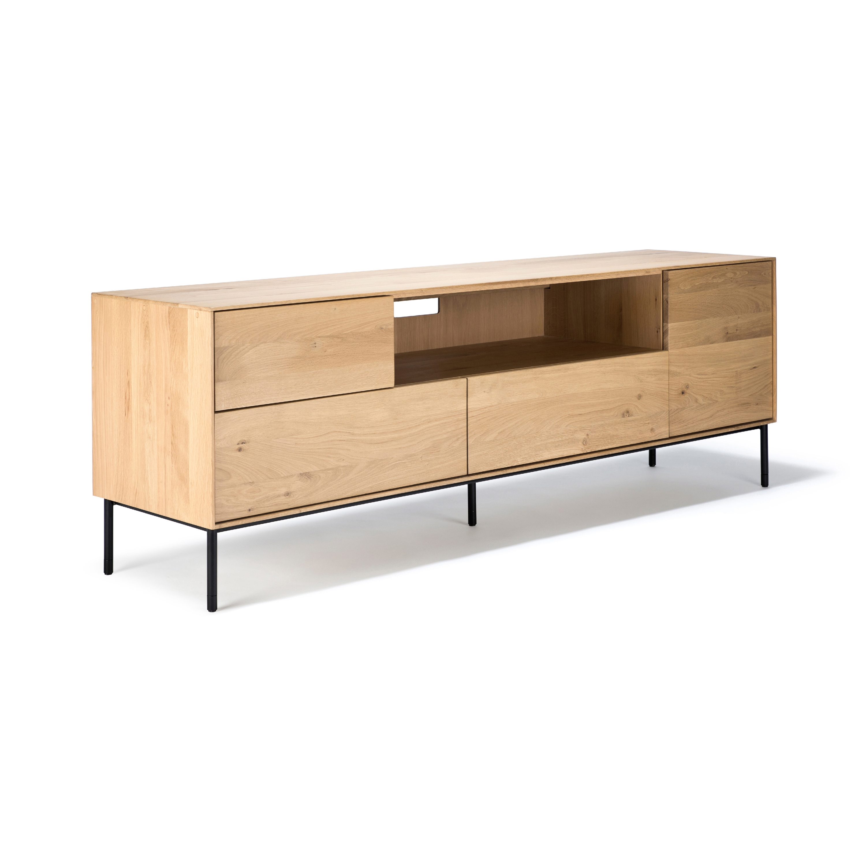 Produkt Whitebird | Oak TV cupboard - 1 door - 1 flip-down door - 2 drawers - varnished des Herstellers Ethnicraft anzeigen