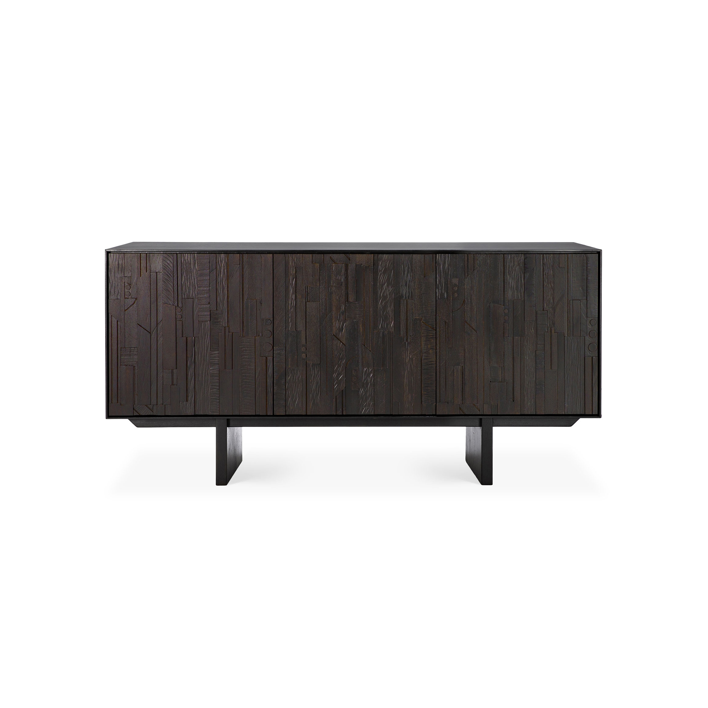Display product Mosaic | Teak sideboard - 3 doors - varnished from manufacturer Ethnicraft