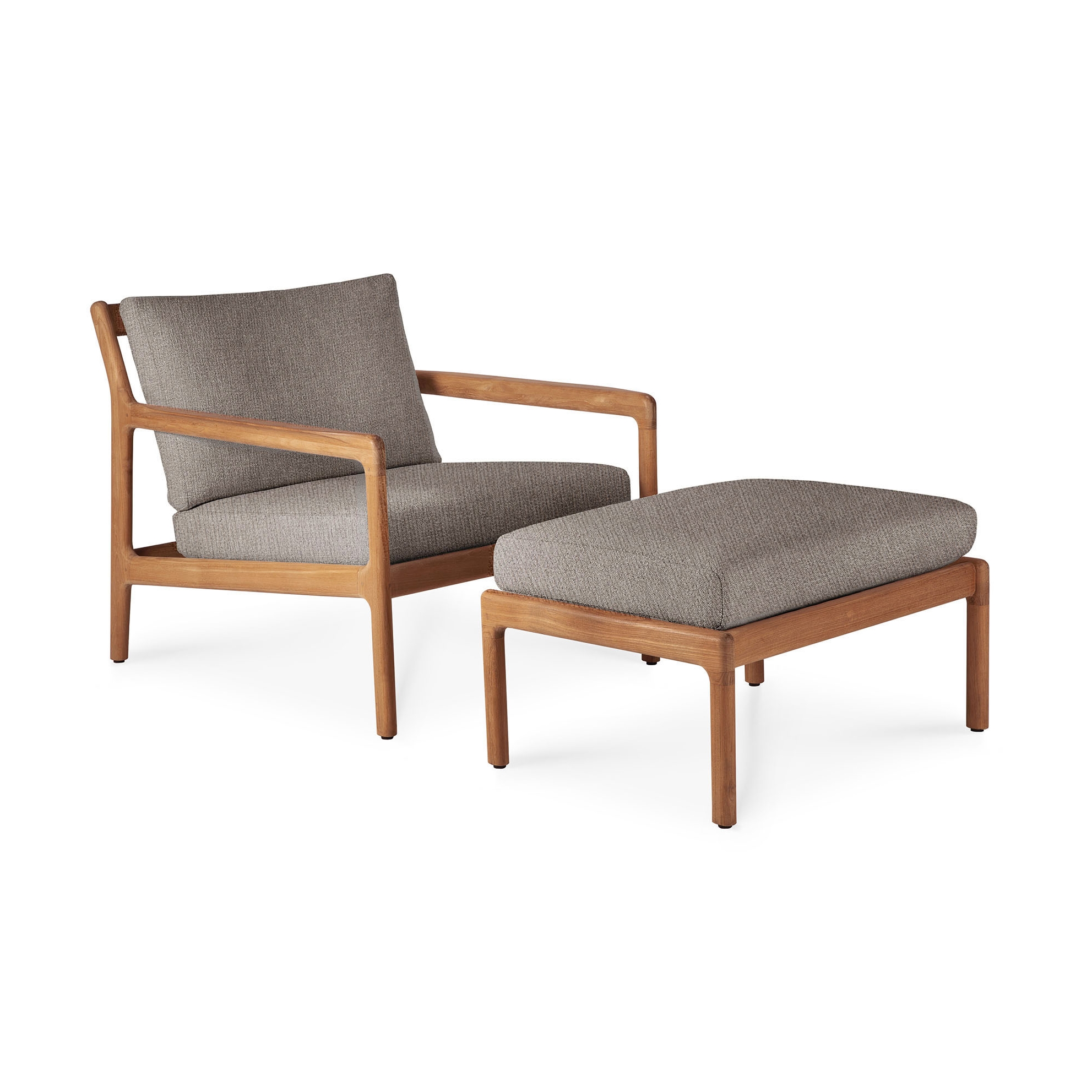 Jack | Teak outdoor footstool - mocha
