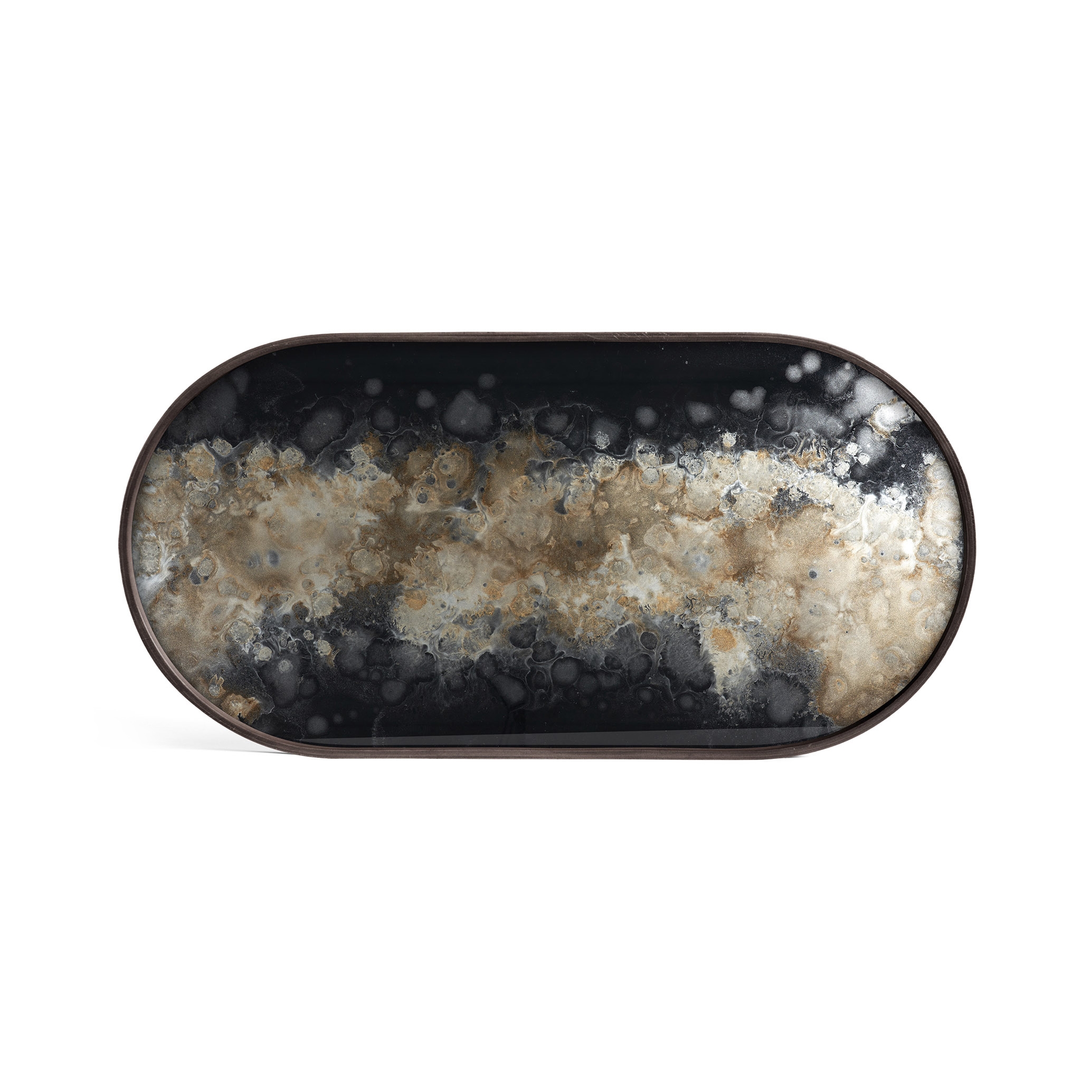 Produkt Classic tray collection | Black Organic glass tray - oblong - M des Herstellers Ethnicraft anzeigen