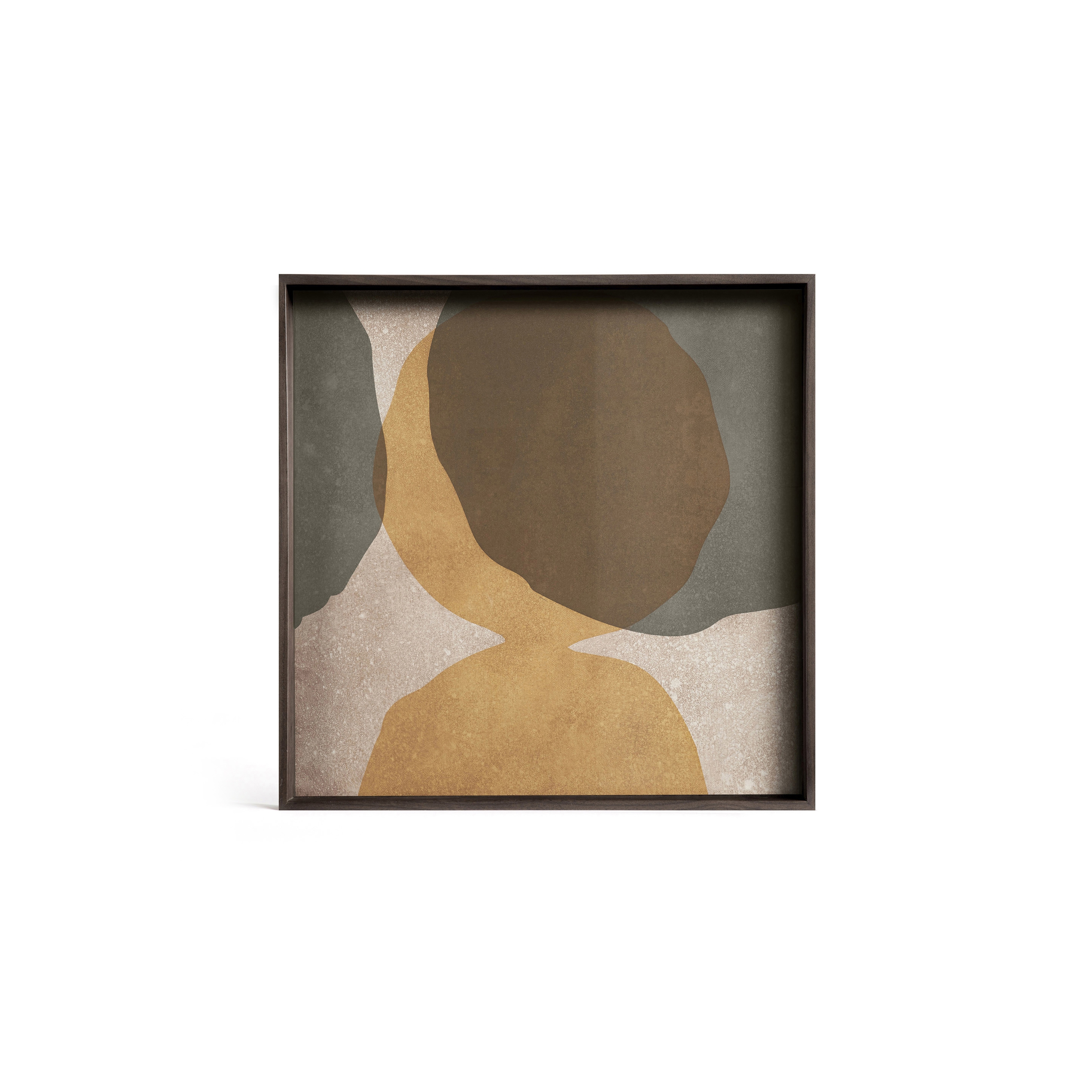 Produkt Translucent Silhouettes tray collection | Cinnamon Overlapping Dots glass tray - square - S des Herstellers Ethnicraft anzeigen