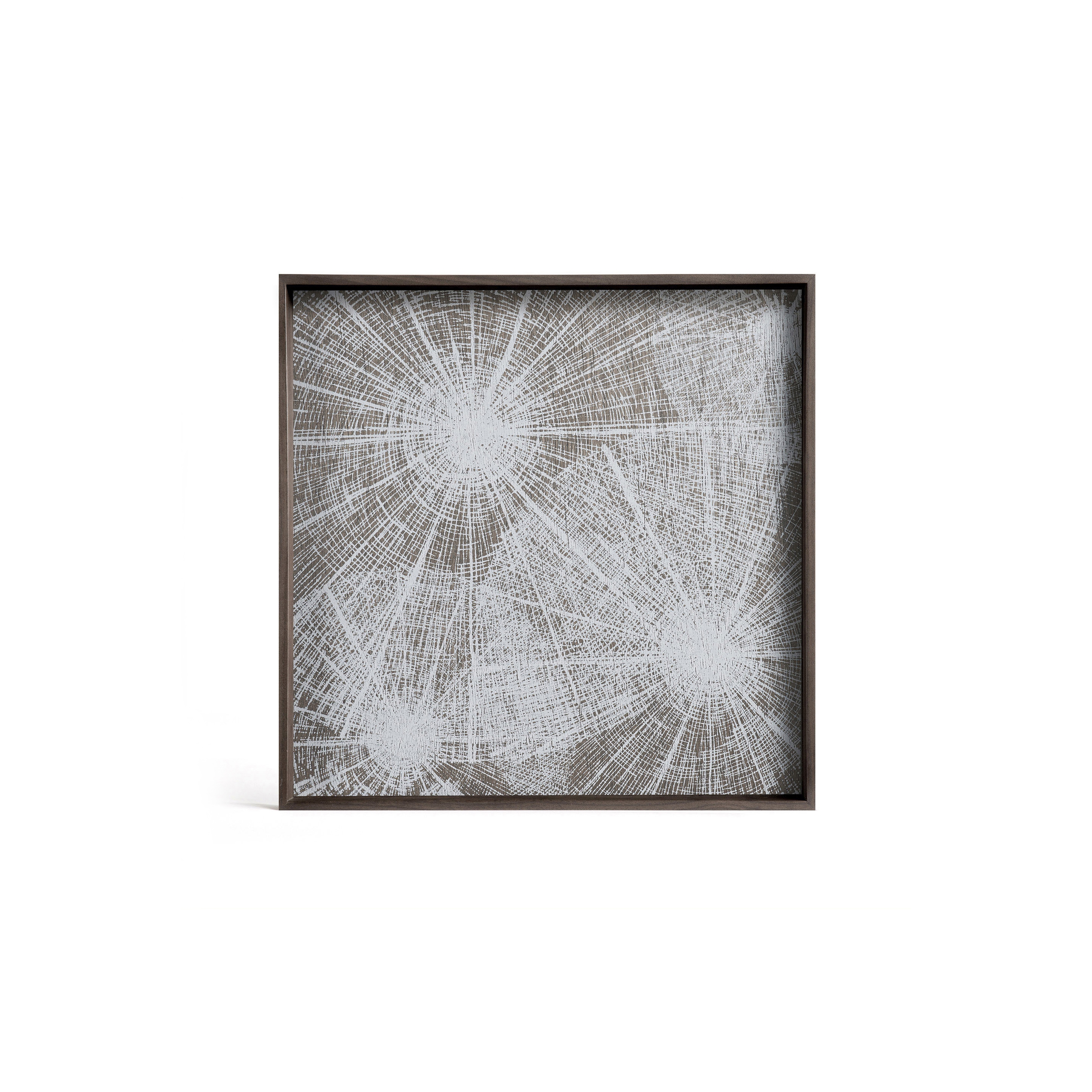 Classic tray collection | White Slices wooden tray - square - S