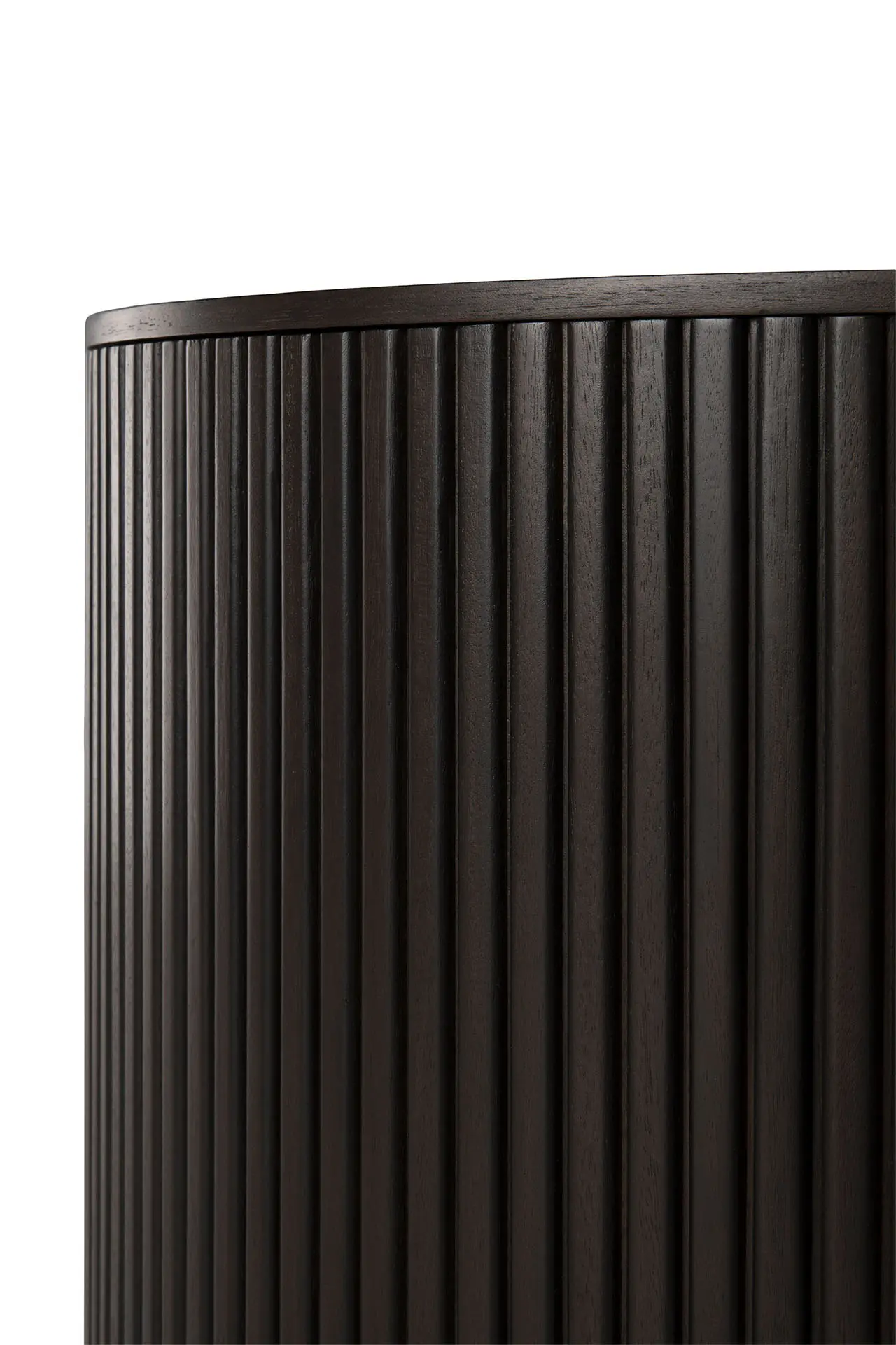 Ethnicraft - Roller Max | Mahogany dark brown round side table - varnished