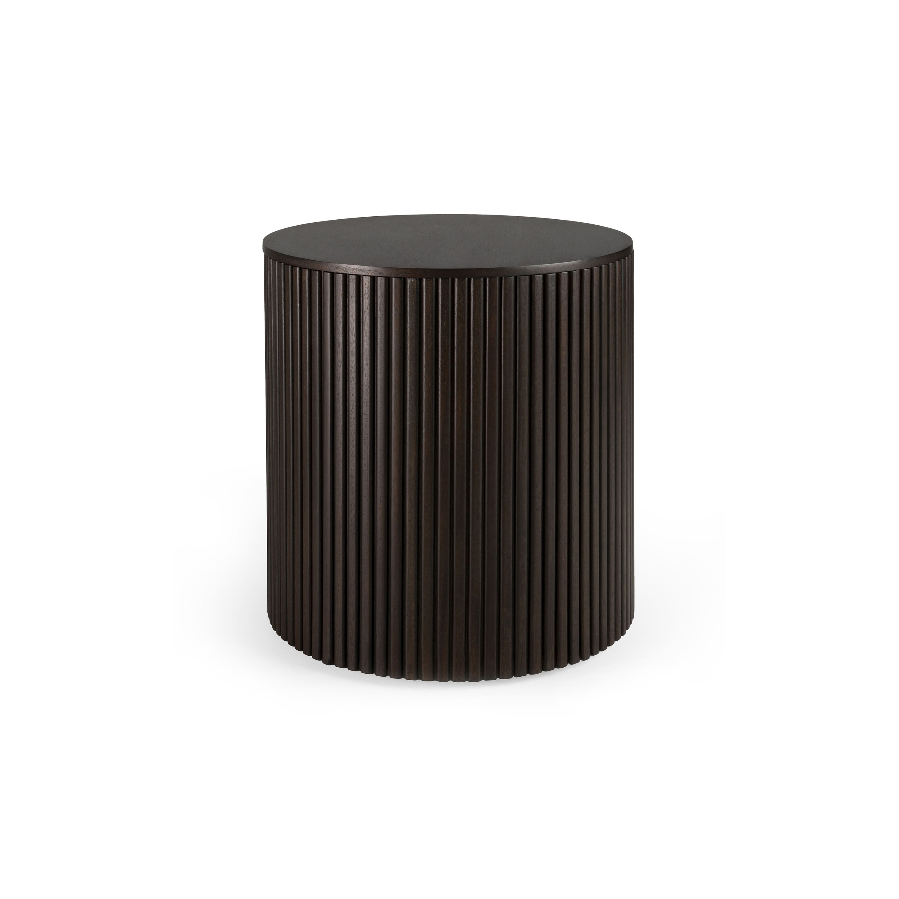 Mostra il prodotto Roller Max | Mahogany dark brown round side table - varnished del produttore Ethnicraft