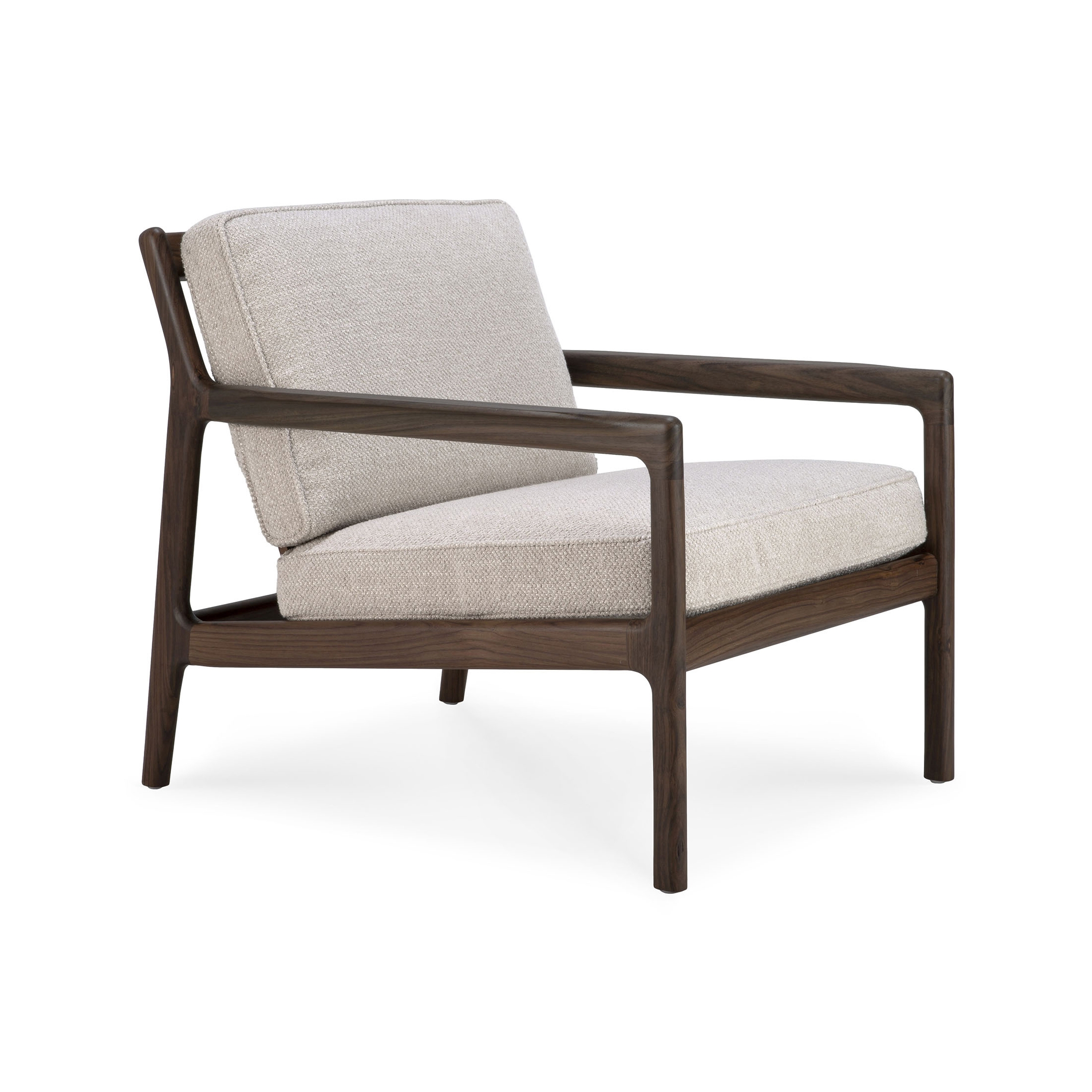 Display product Jack | Rosewood lounge chair - ivory - varnished from manufacturer Ethnicraft