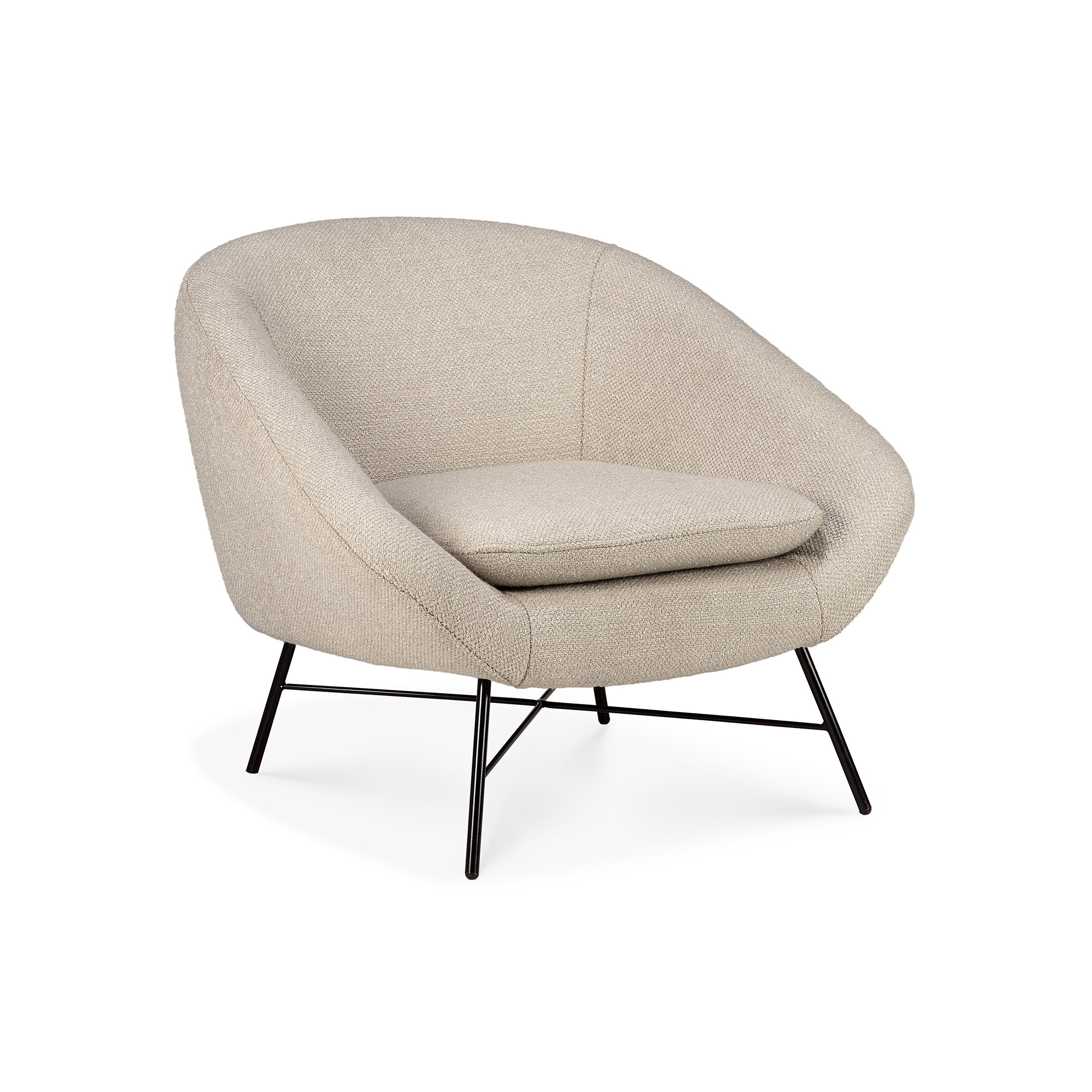 Produkt Barrow | lounge chair - off white des Herstellers Ethnicraft anzeigen