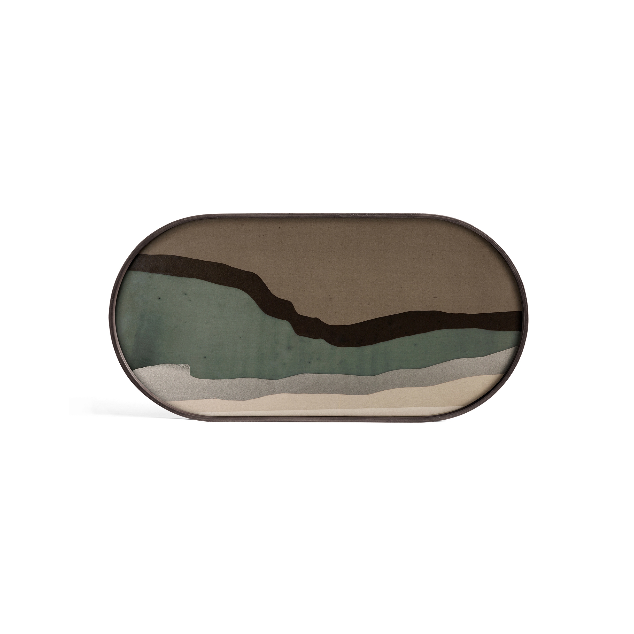 Produkt Wabi Sabi tray collection | Graphite Wabi Sabi glass tray - oblong - M des Herstellers Ethnicraft anzeigen