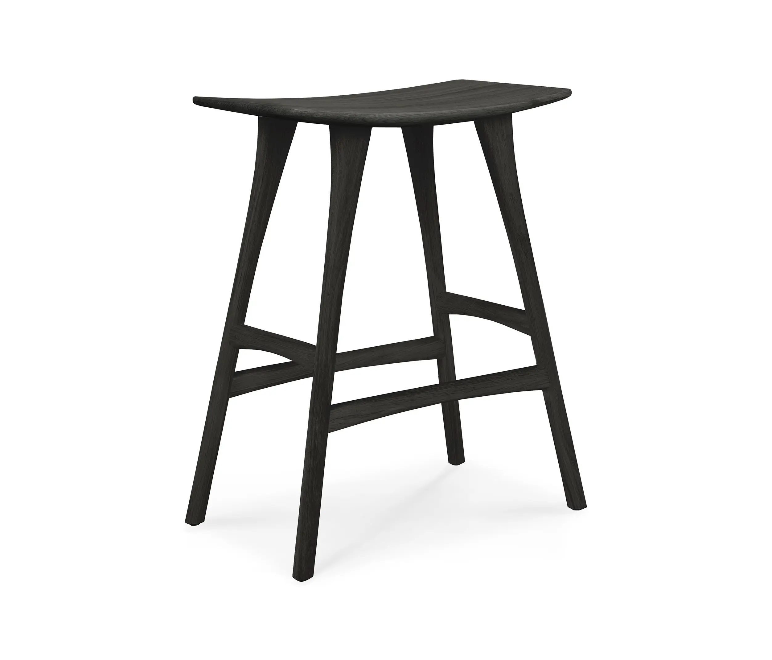 Ethnicraft - Osso | Oak black counter stool - varnished