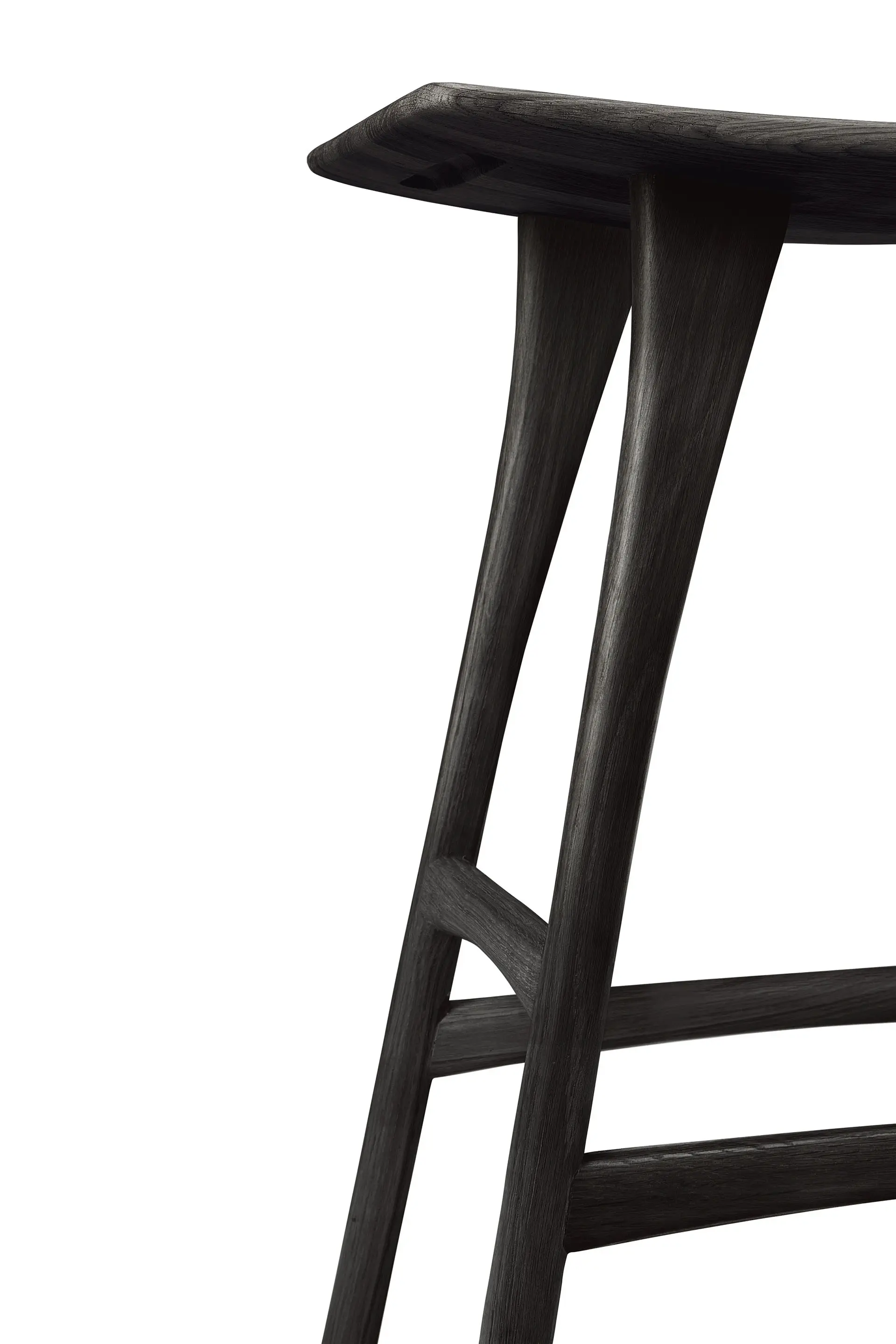 Ethnicraft - Osso | Oak black counter stool - varnished