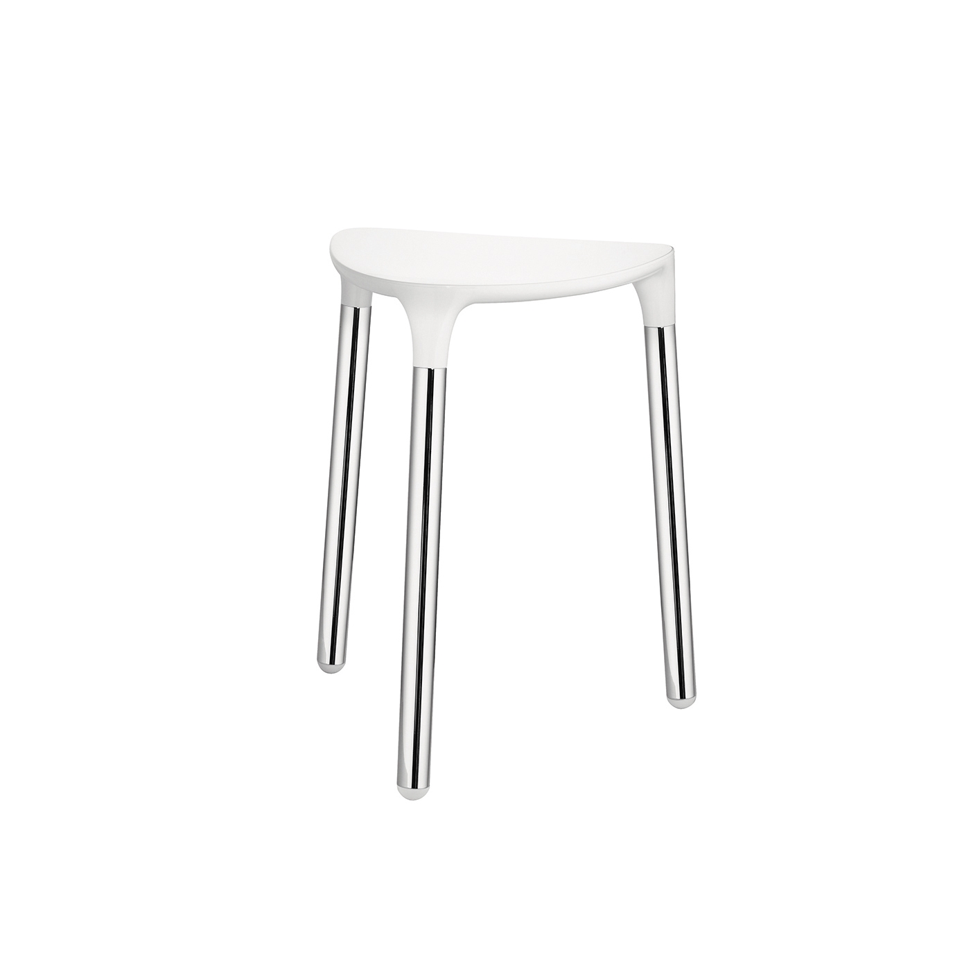 Produkt POKER Seat. Seat: thermoplastic resin or covered in eco leather vailable in white or black.  Frame: chrome plated AISI 202 steel des Herstellers COLOMBO DESIGN anzeigen