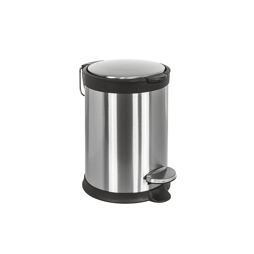 Produkt Rounded small pedal bin, stainless steel, with amortized closure (L 3) des Herstellers COLOMBO DESIGN anzeigen