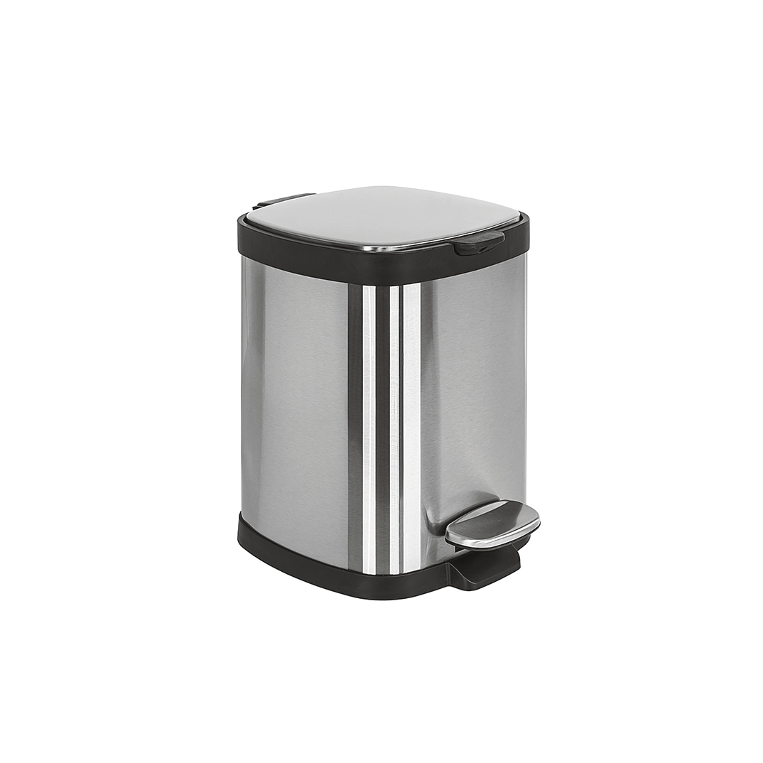 Produkt Rounded small pedal bin, stainless steel, with amortized closure (L 5) des Herstellers COLOMBO DESIGN anzeigen