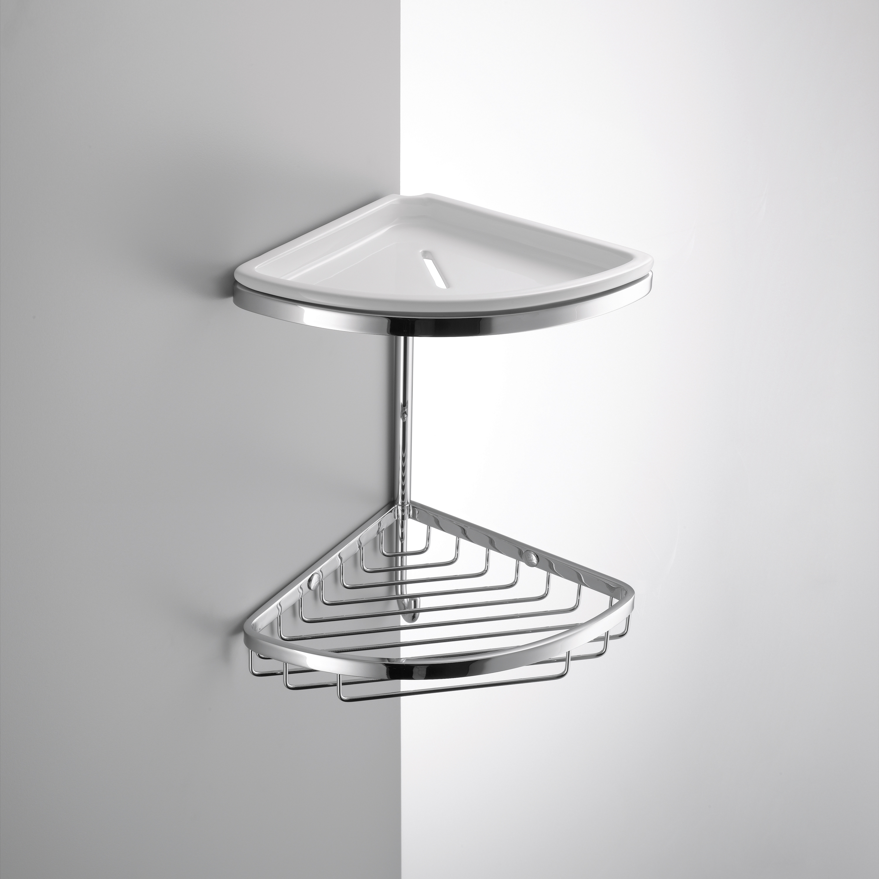Produkt Double corner basket with ceramic bowl and hook des Herstellers COLOMBO DESIGN anzeigen