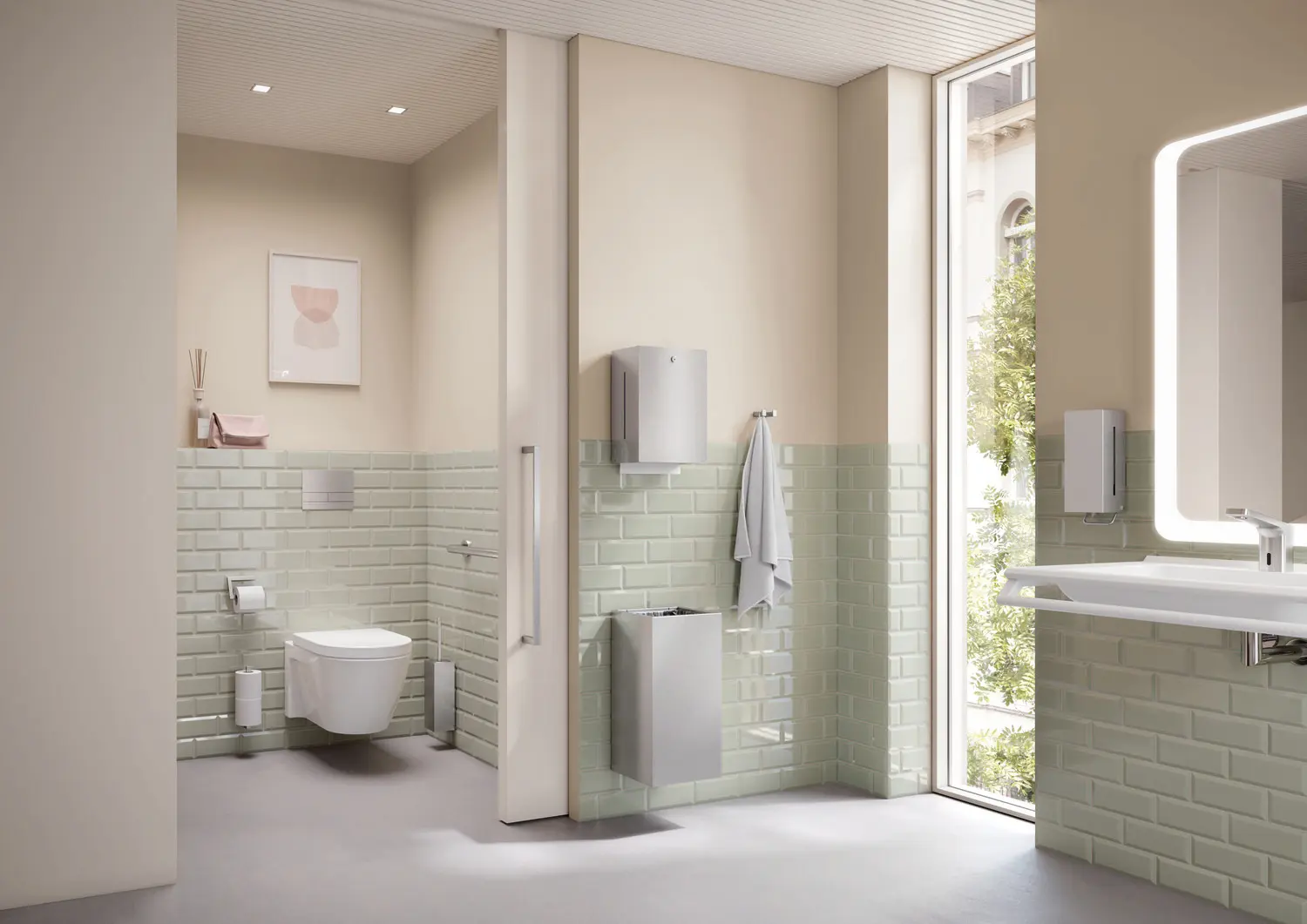 HEWI - Glass tumbler with holder