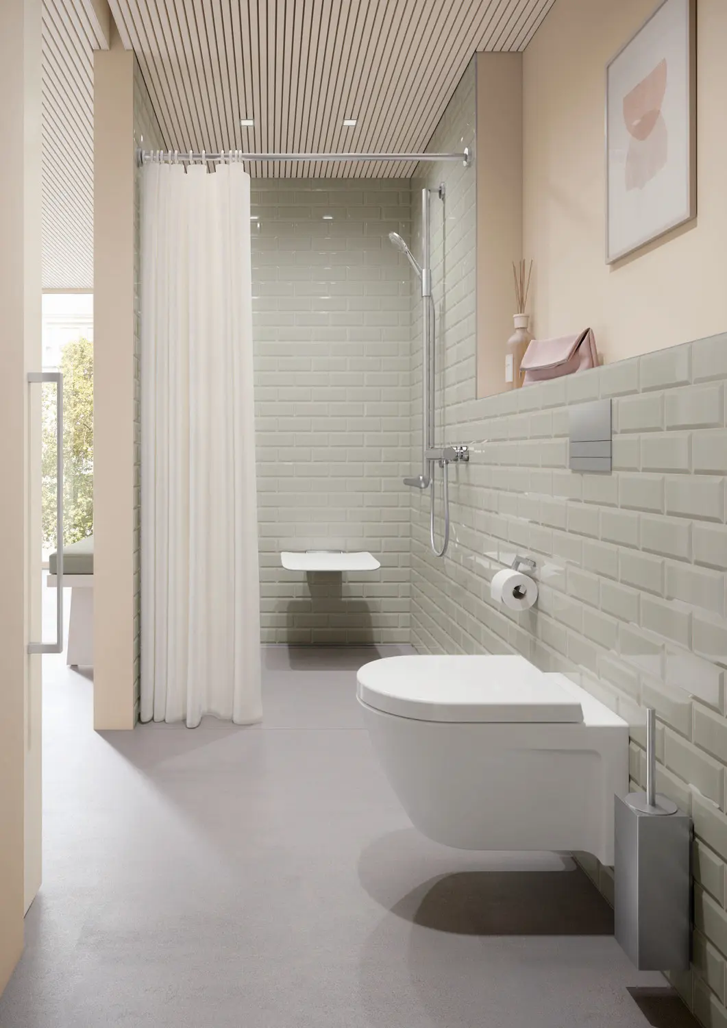 HEWI - Glass tumbler with holder