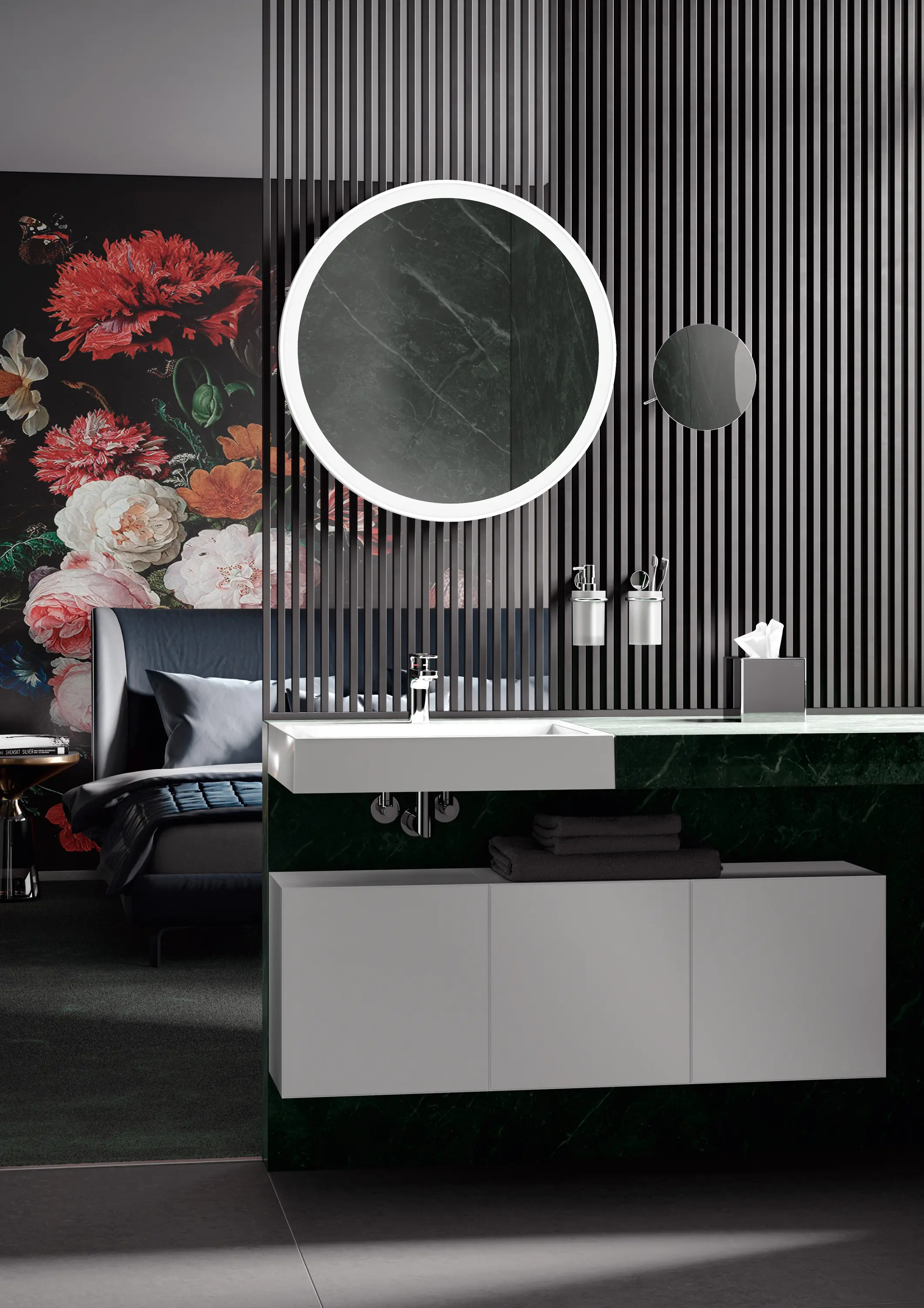 HEWI - Cosmetic mirror, illuminated