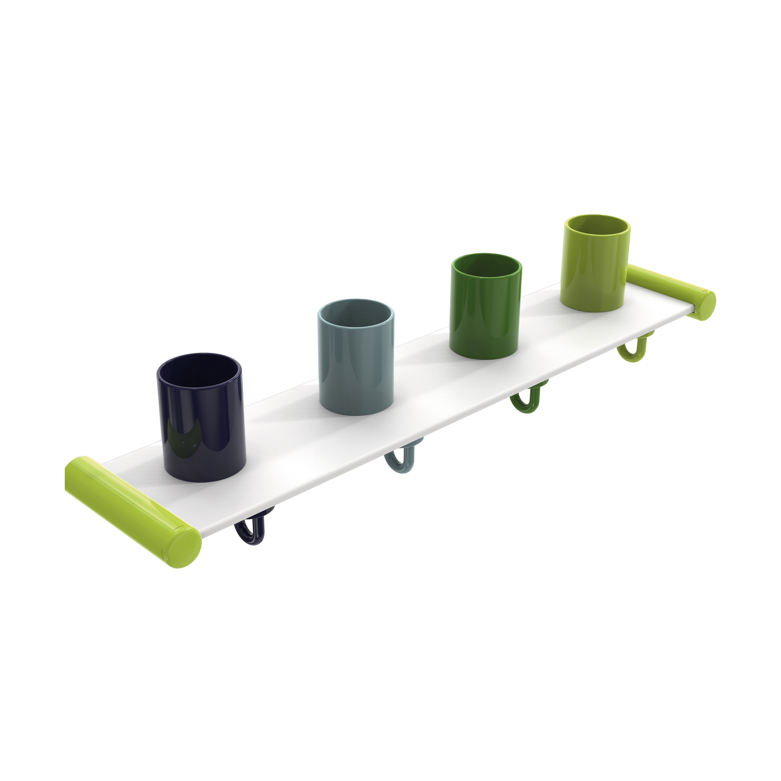 Vertoon produk Tumbler rack with hooks, 4 places van vervaardiger HEWI