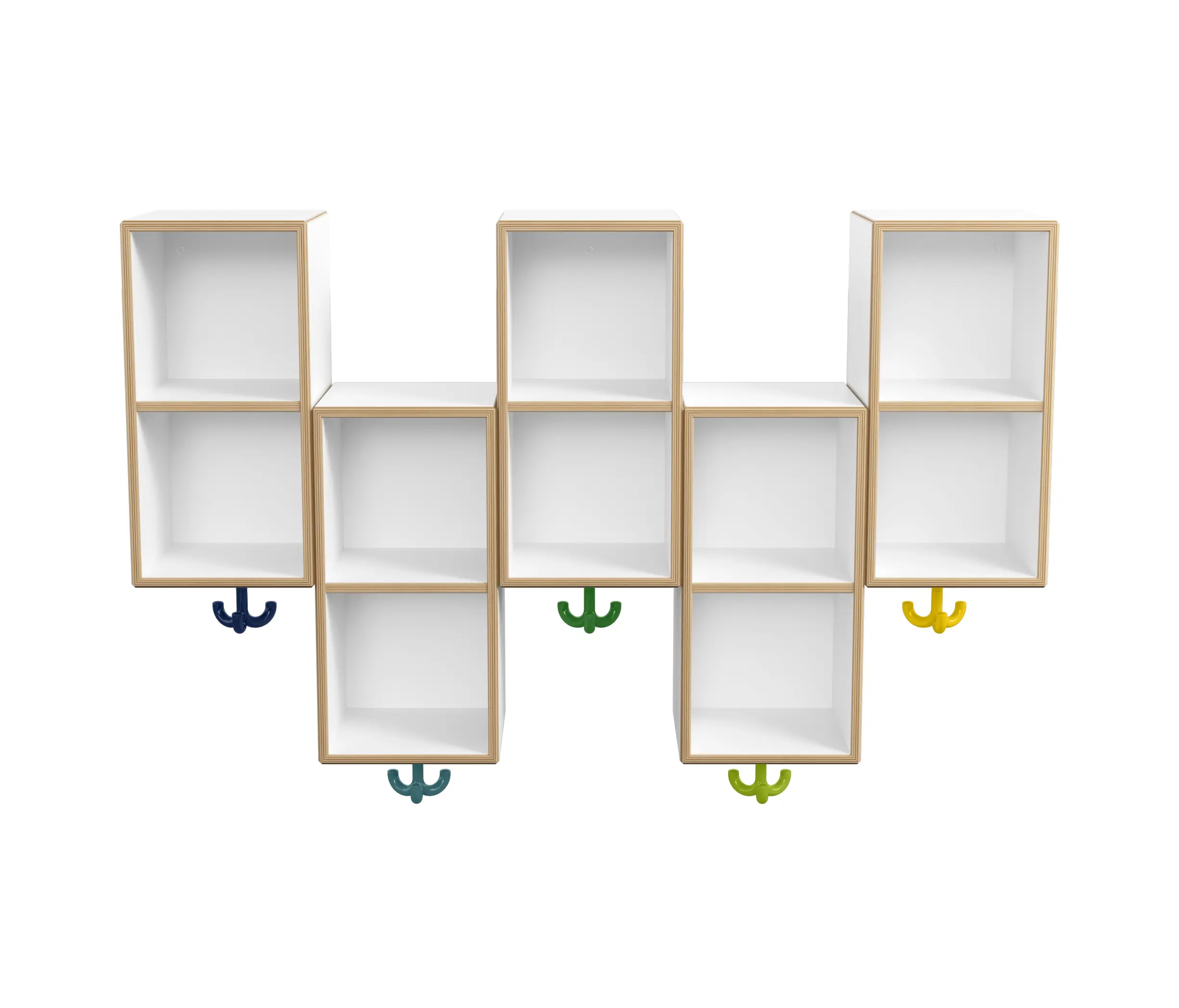 HEWI - Double module asymmetric, 5 places with triple hooks | M20.03.003