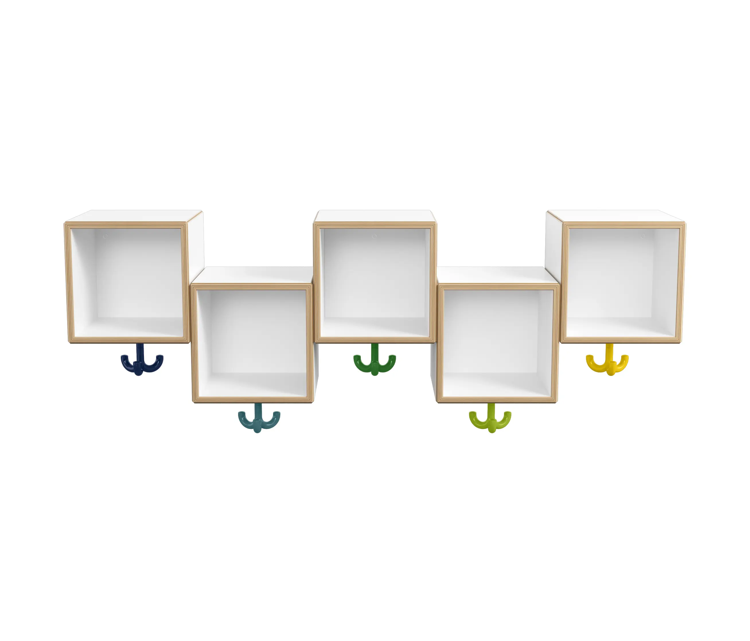 HEWI - Asymmetric row module, 5 places with triple hooks | M20.03.001