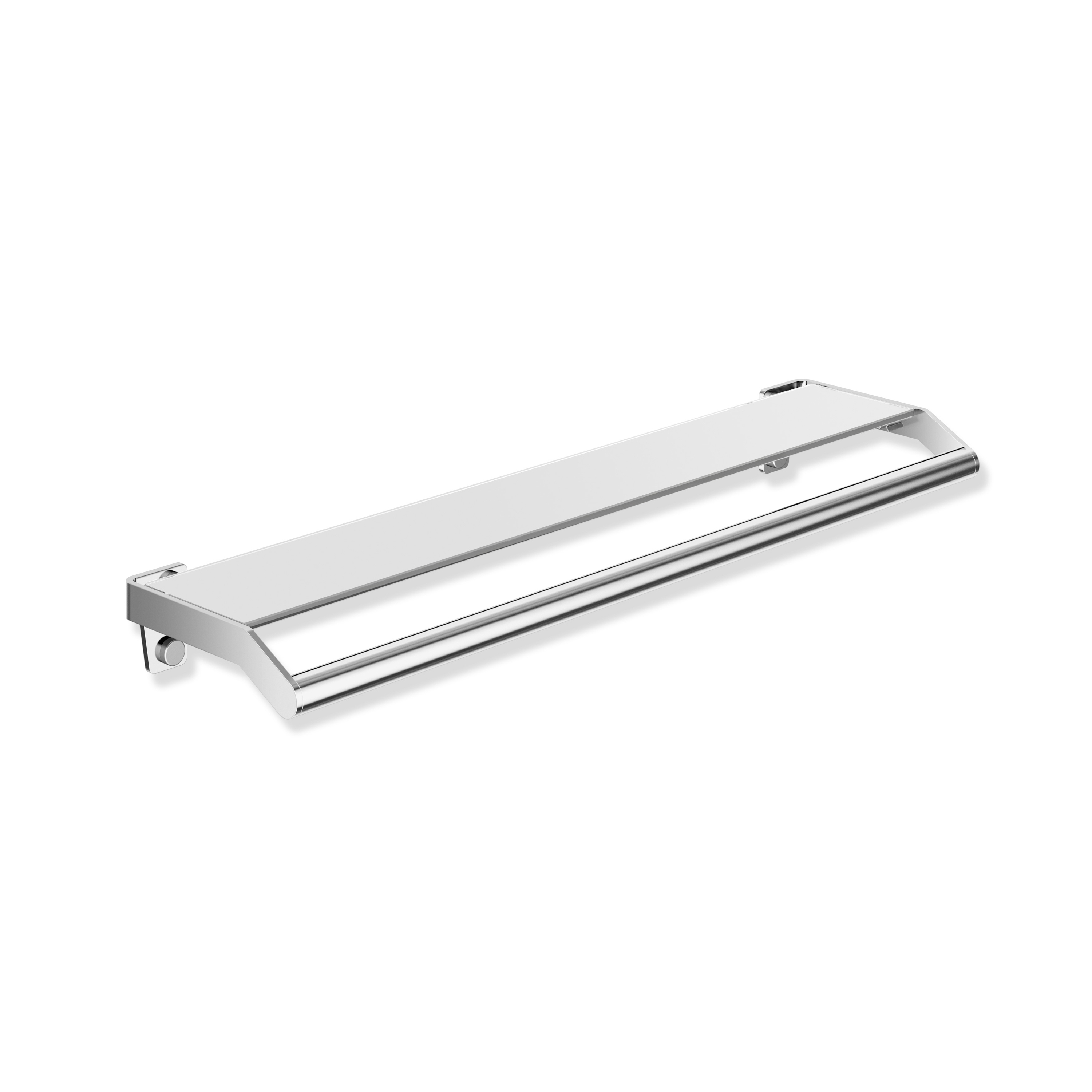 Display product Shelf with grab bar from manufacturer HEWI