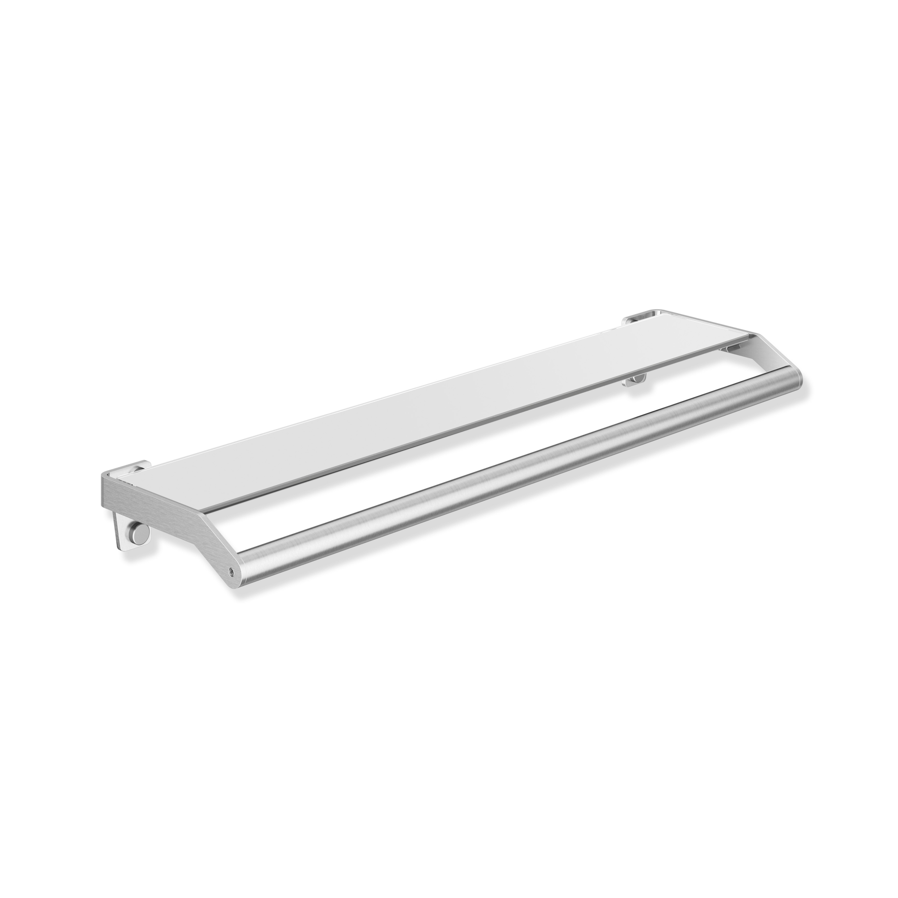 Shelf with grab bar