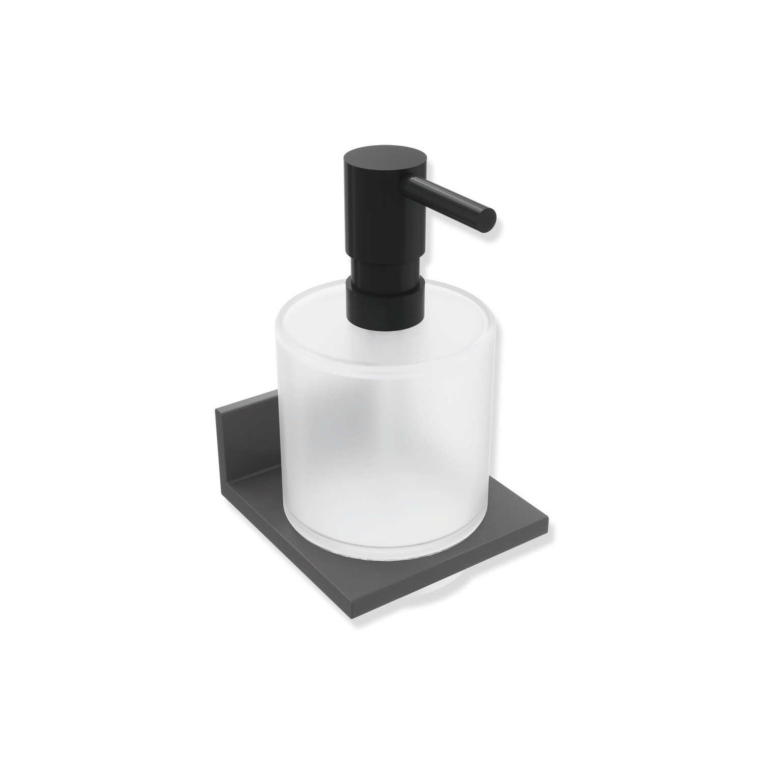 Soap or disinfectant dispenser with holder