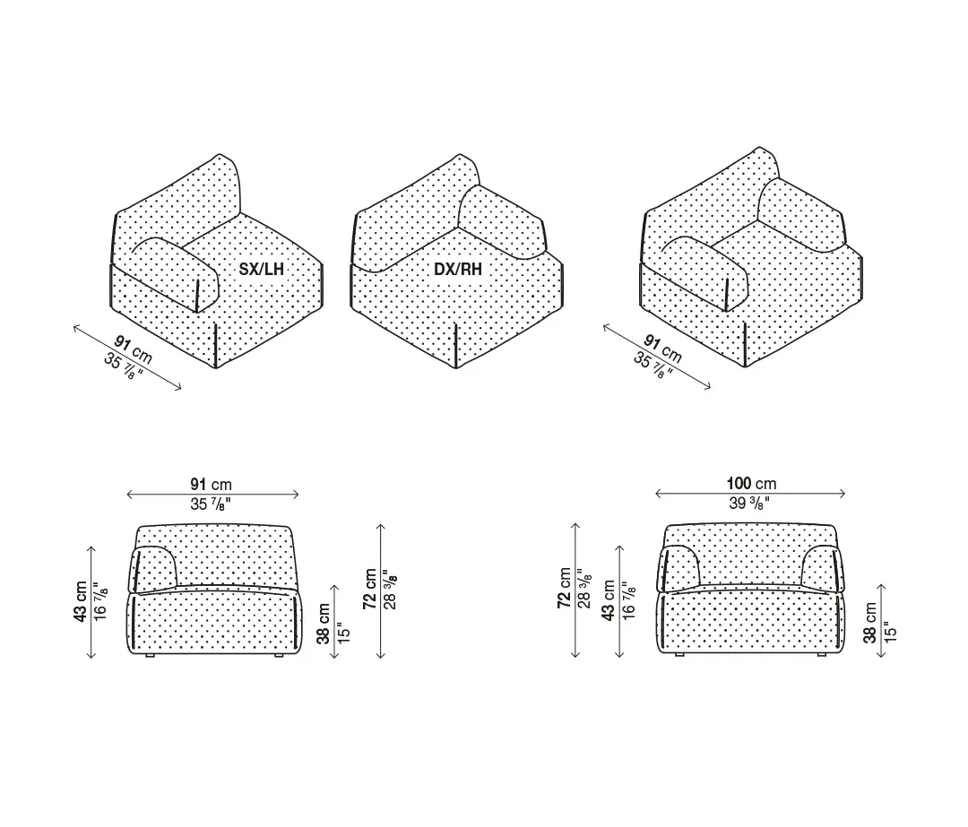 Kristalia - Palchetto sofa Composition example