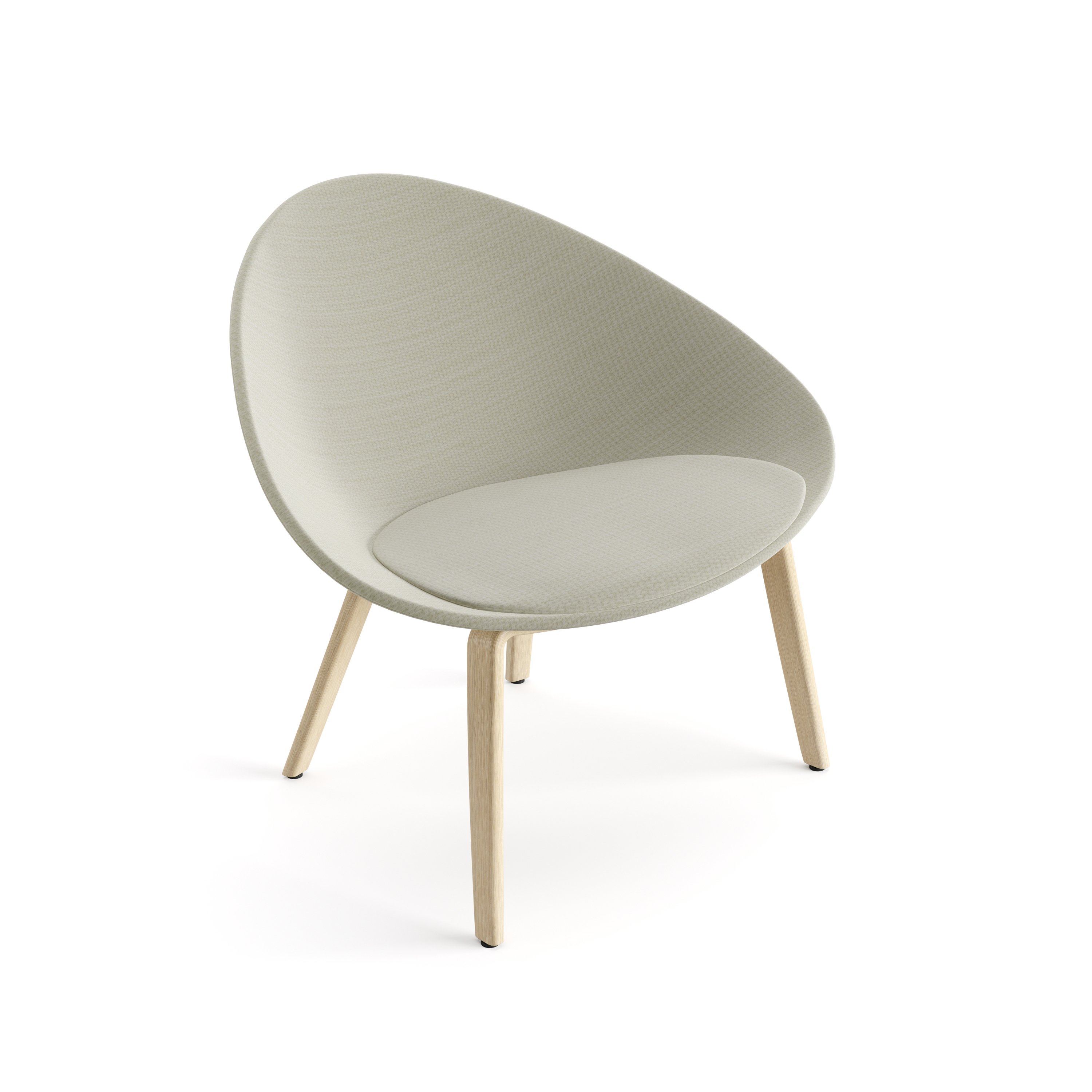 Vertoon produk Adell - Armchair 4 wood legs van vervaardiger Arper