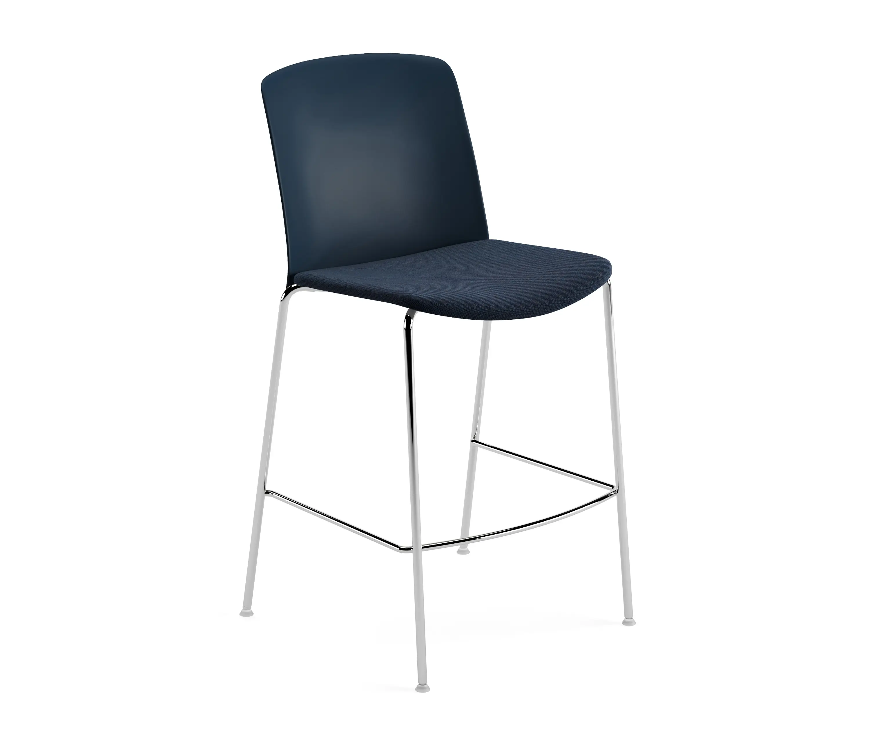 Arper - Mixu | Counter stool 4 legs stackable, upholstered