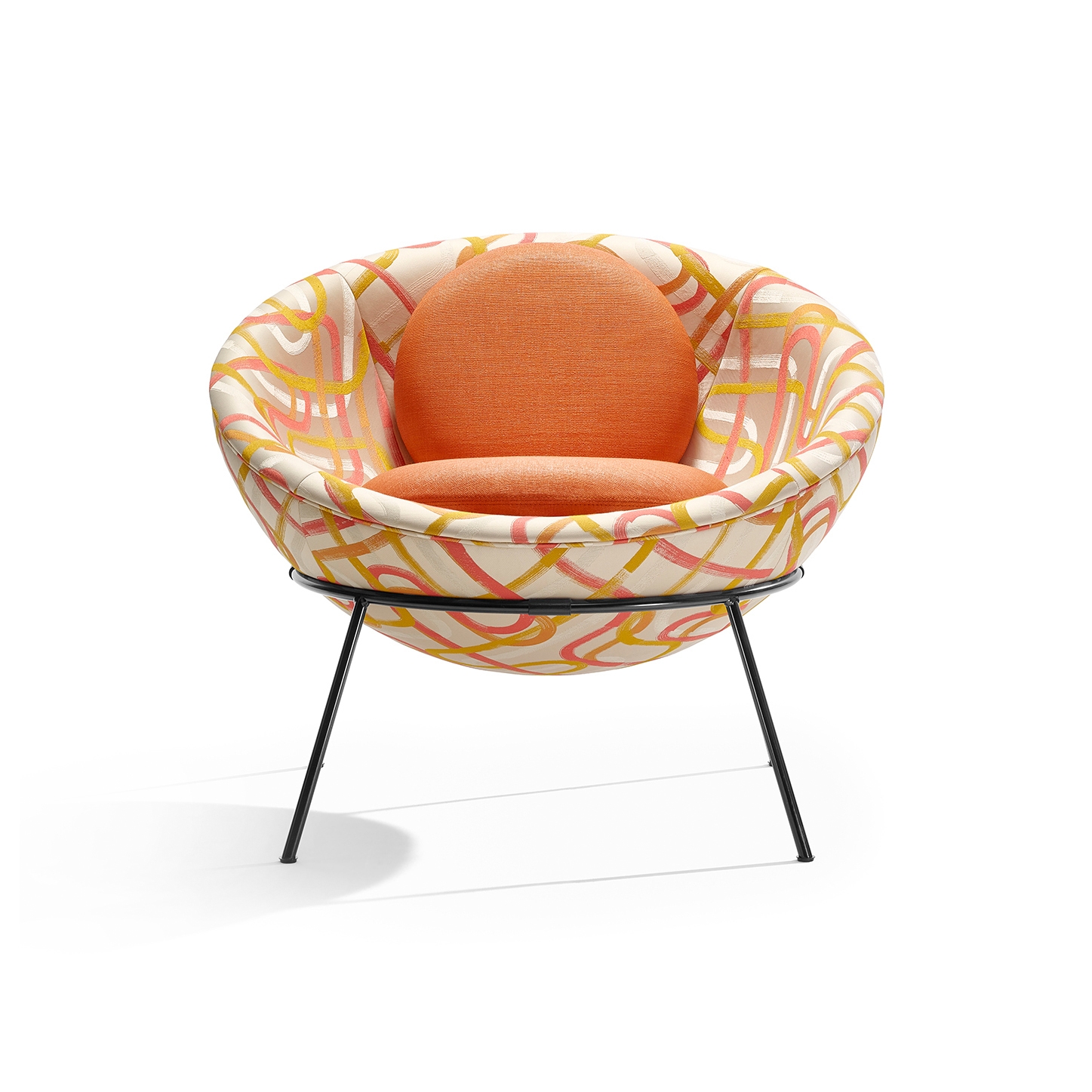 Produkt Bardi's Bowl Chair | Lollipop (Rubelli) des Herstellers Arper anzeigen