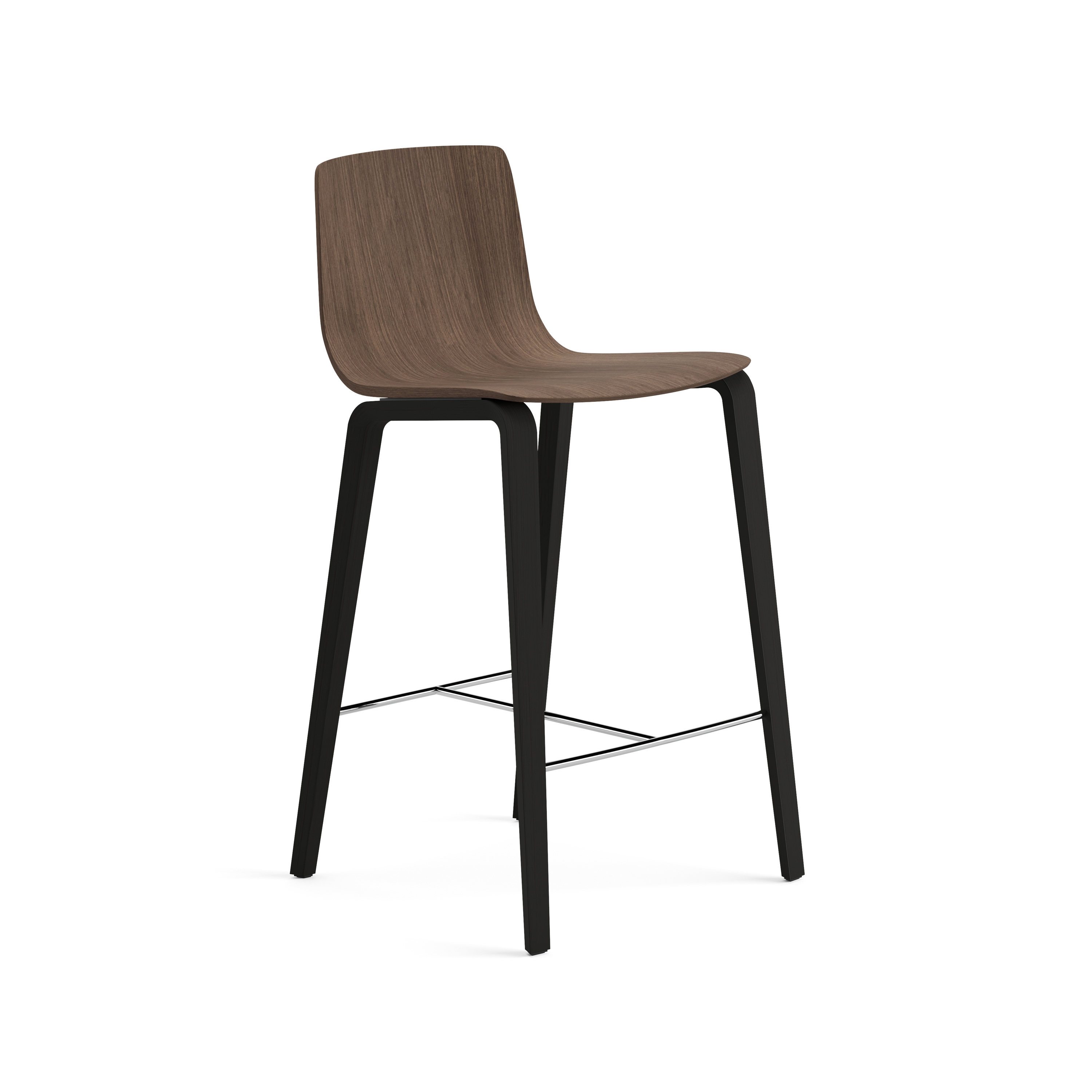 Display product Aava 02 Counter Stool – 4 wood legs from manufacturer Arper
