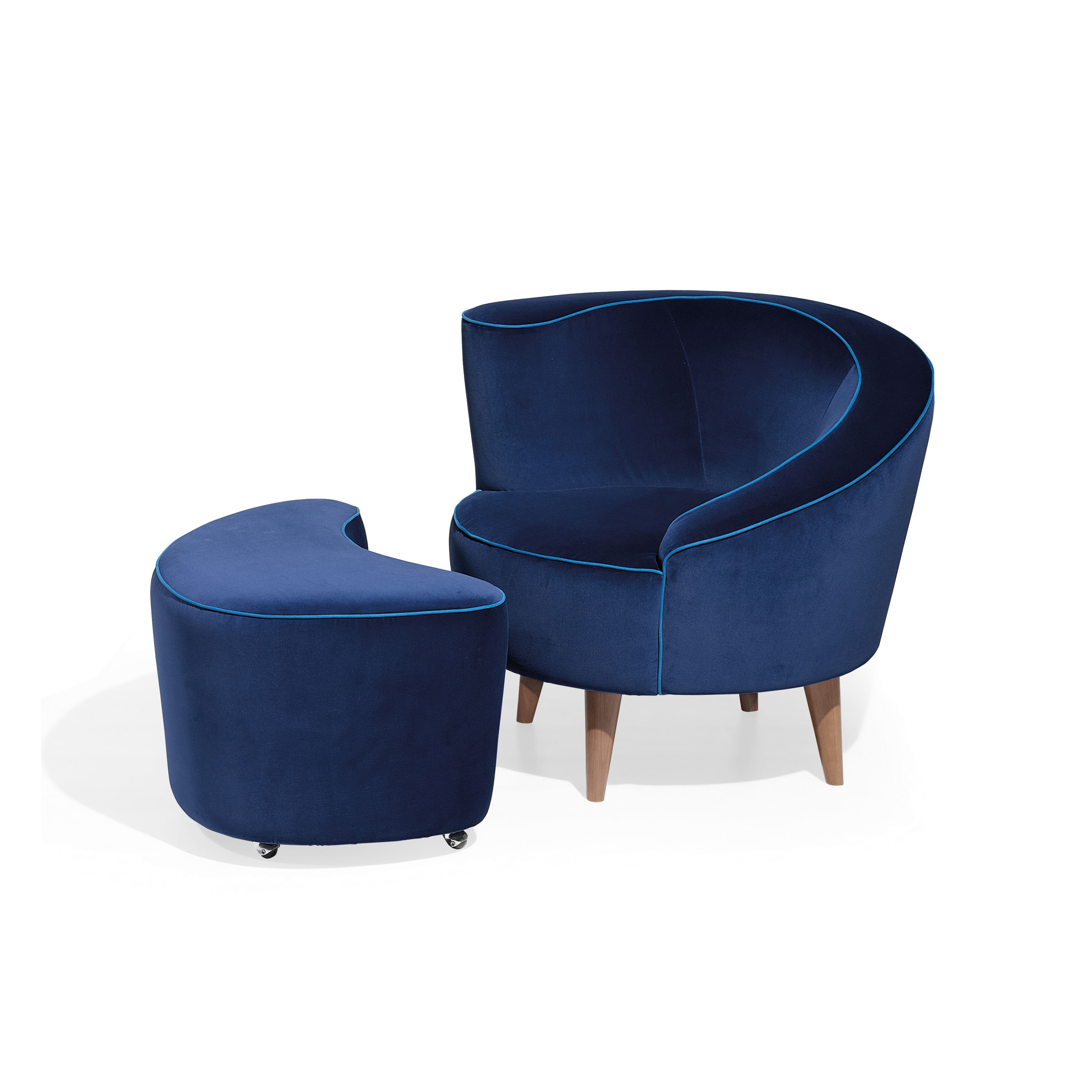 Nautilus Armchair with Pouf