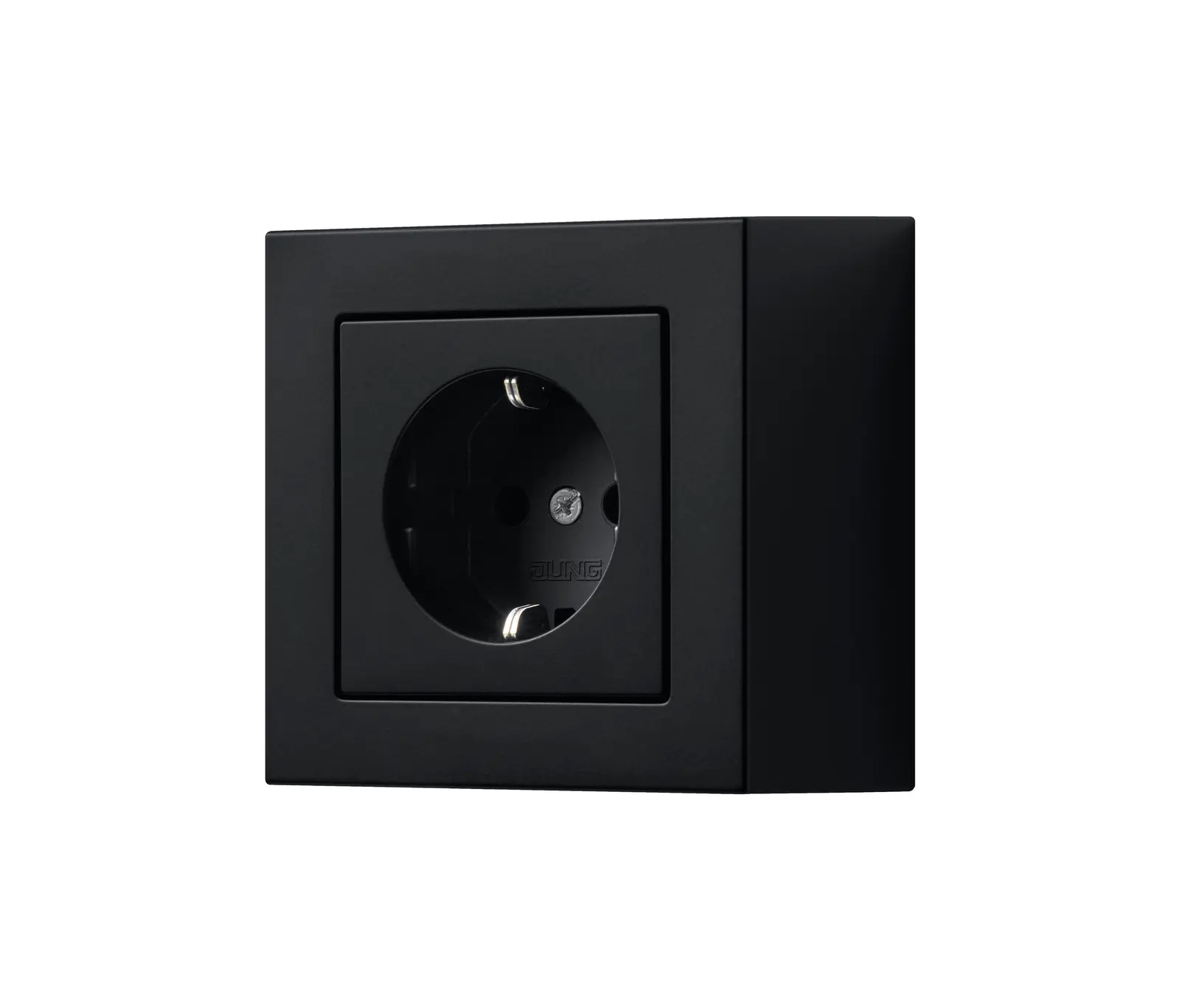 A CUBE SCHUKO STECKDOSE IN GRAPHITSCHWARZ MATT - Schuko-Stecker von JUNG